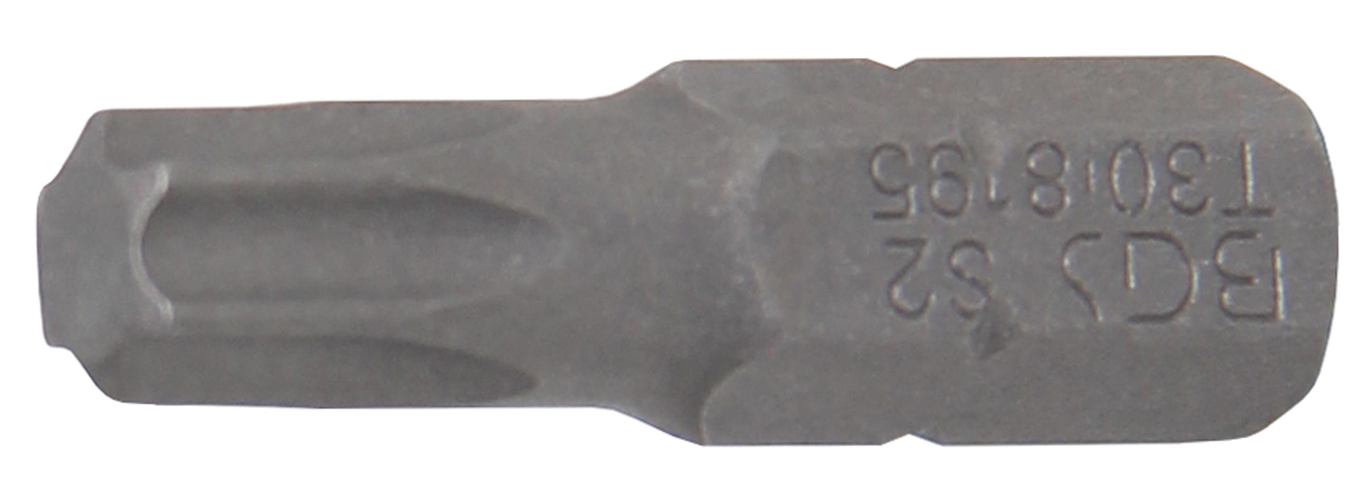 BGS technic Bit-Schraubendreher Bit, Antrieb Außensechskant 6,3 mm (1/4), T-Profil (für Torx) T30