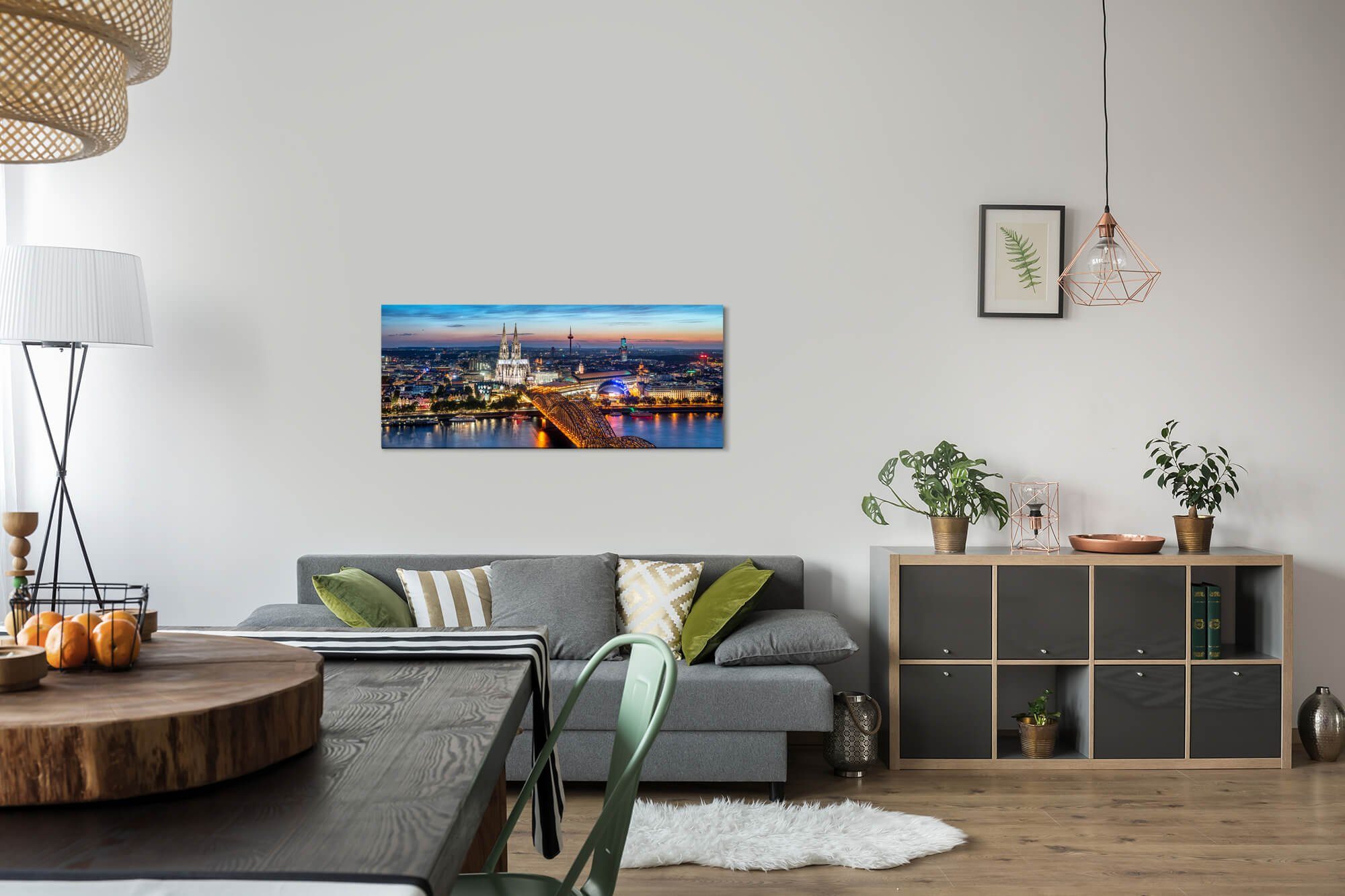 Sinus Art Leinwandbild Köln Skyline Wandbild günstig online kaufen