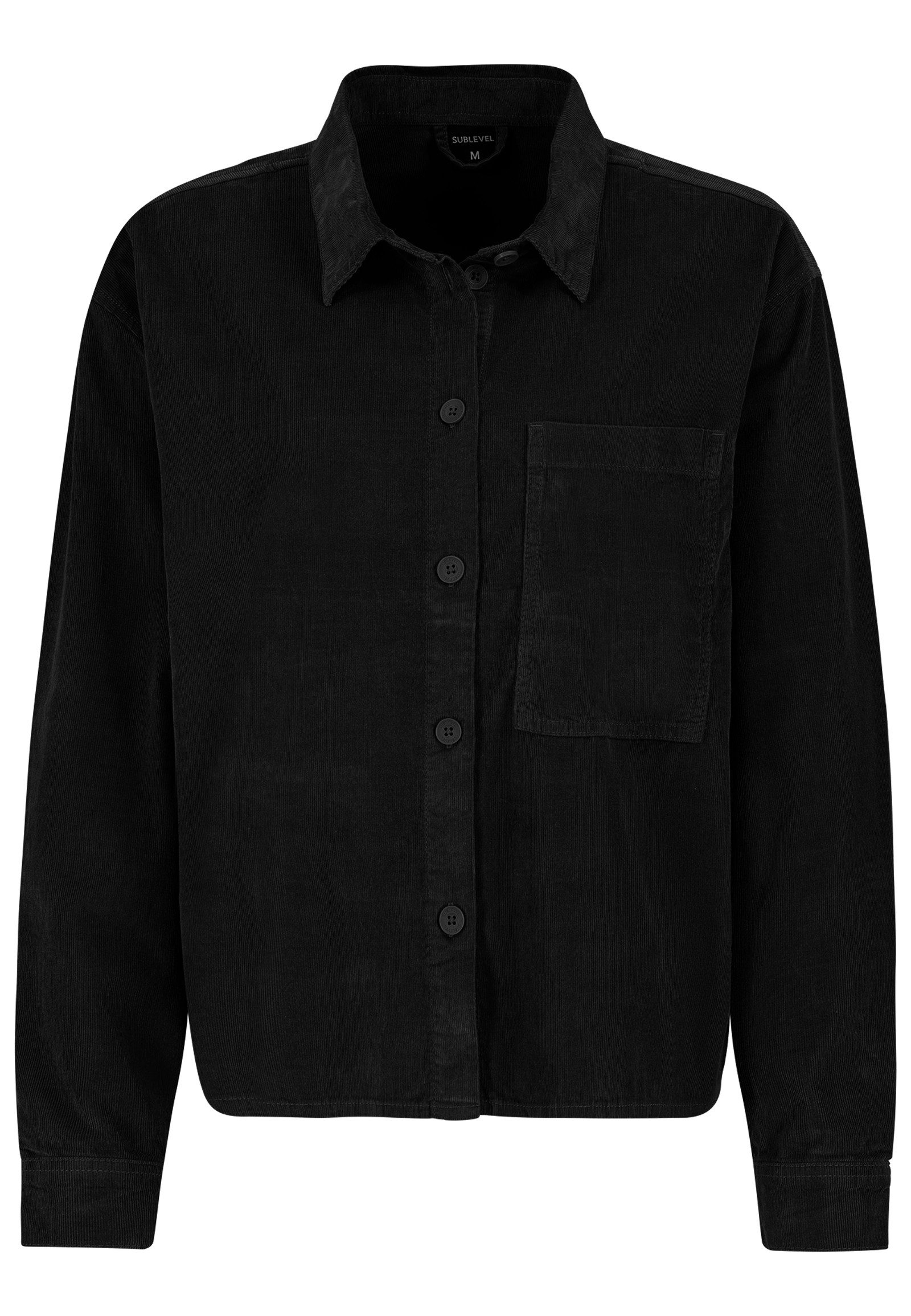 SUBLEVEL Hemdjacke Oversize Hemdjacke mit Brusttasche günstig online kaufen