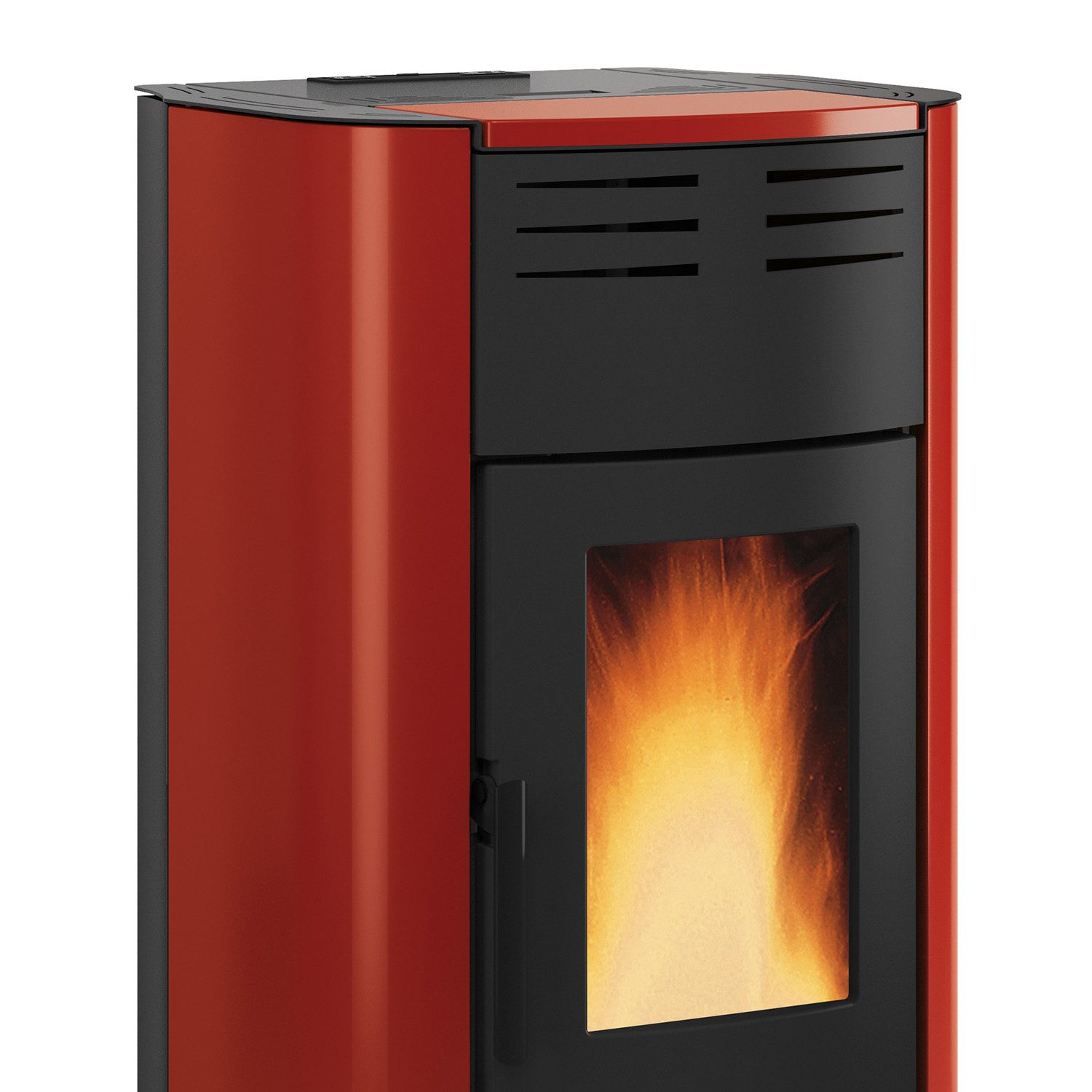 Extraflame Pelletofen Extraflame Raffaella Idro H15 wasserführender Pelletofen bordeaux, 18.1 kW, Pelletofen wassergeführt