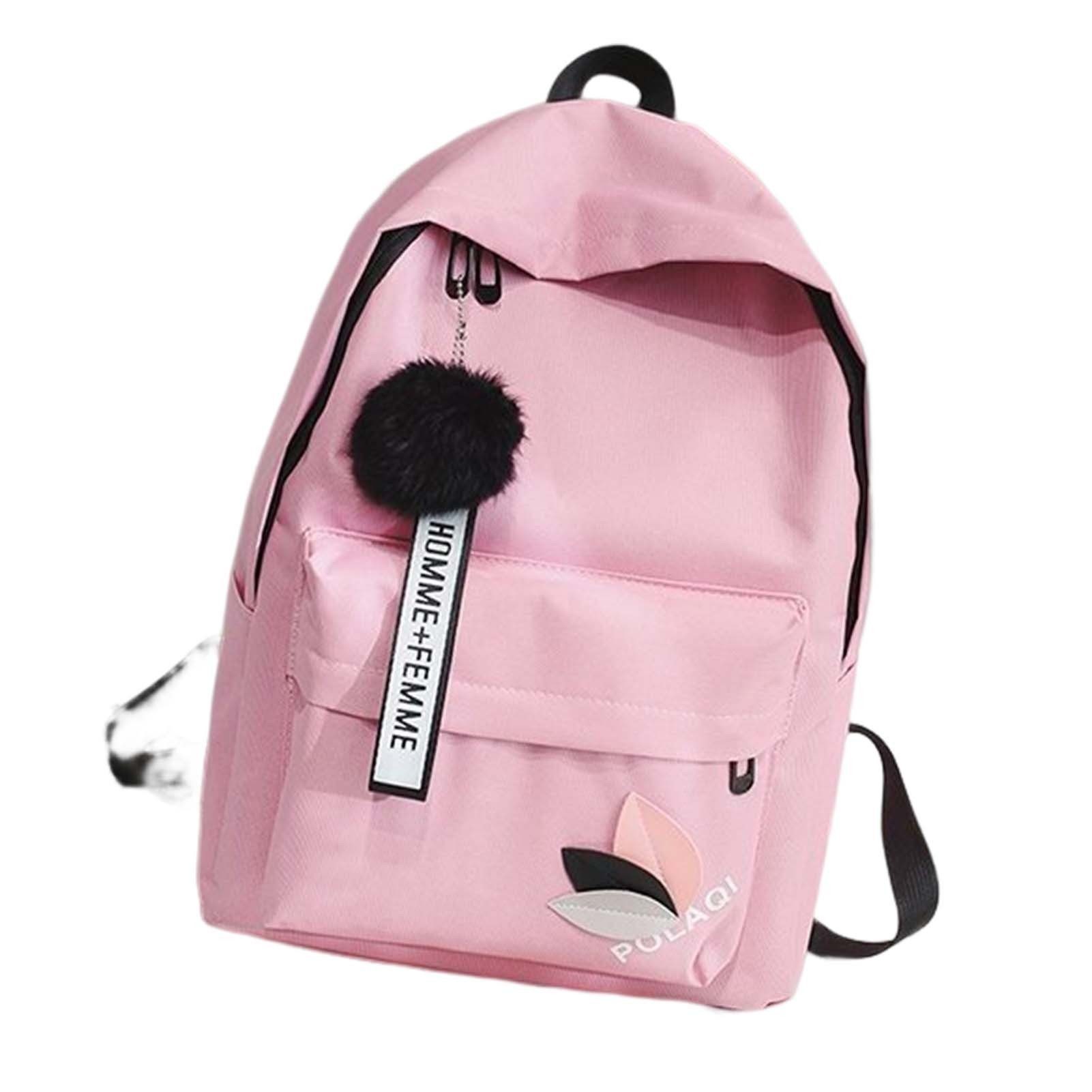 Blusmart Rucksack Rucksack Mit Einfarbigem Druck, Großer Backpack,Freizeitrucksack pink