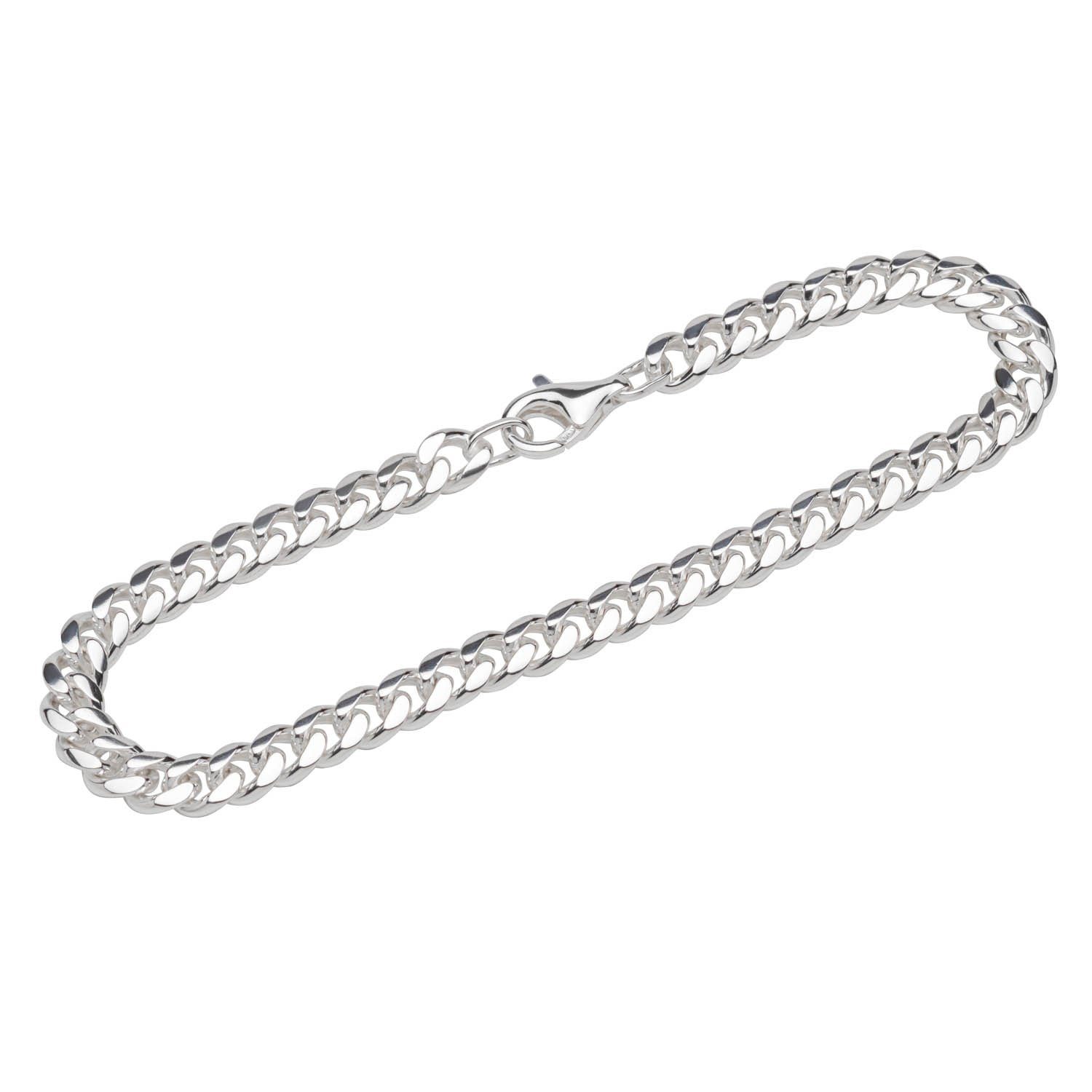 NKlaus Silberarmband Armband 925 oval Silber in Stück), (1 Made Sterling Panzerkette Germany 22cm
