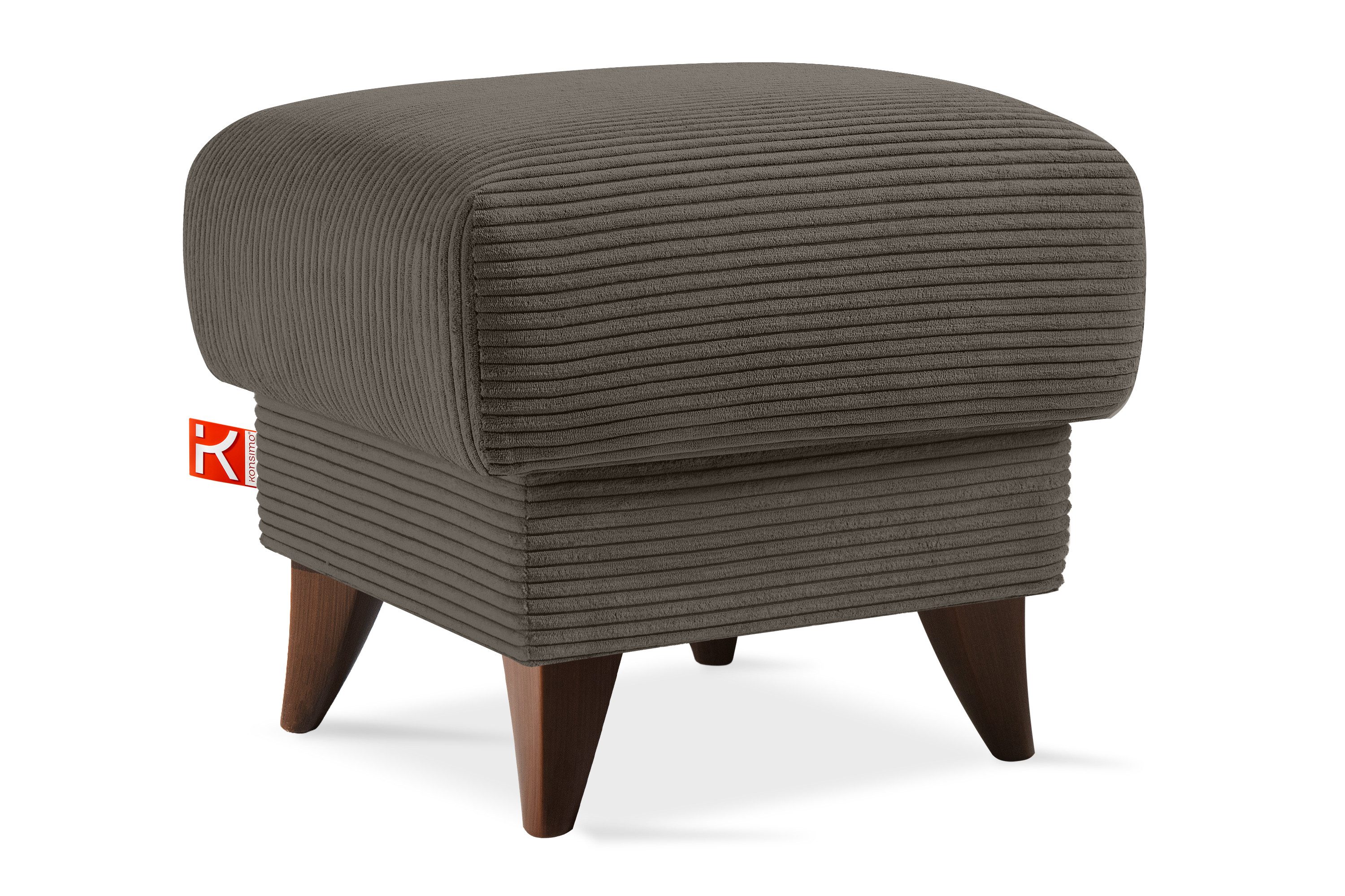 KONSIMO® Fußhocker Sitzhocker mit Stauraum GUSTAVO, hergestellt in der EU, handgefertigt, eleganten Nähten, Polsterhocker, Elegant