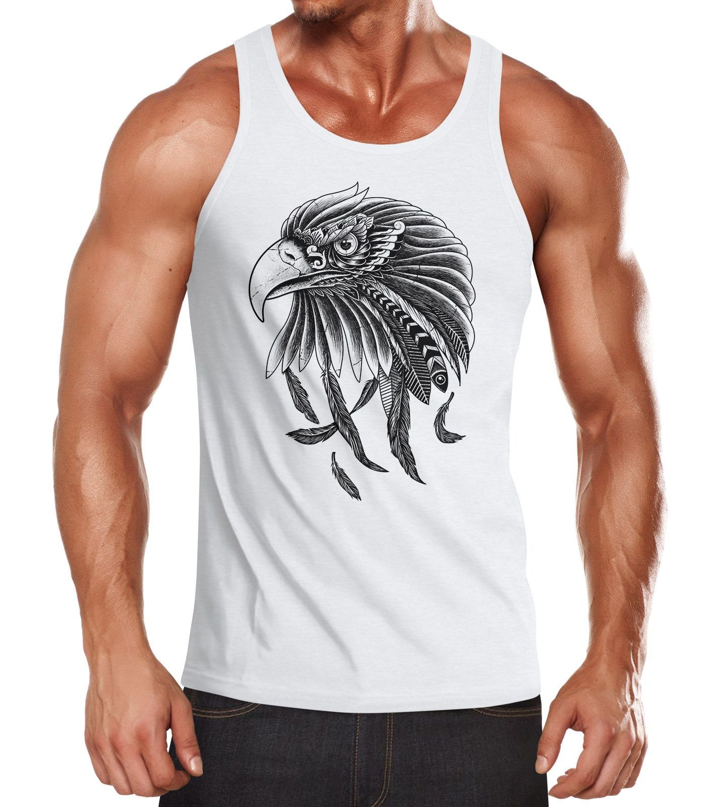 Neverless Tanktop Herren Tank-Top Adler Aufdruck günstig online kaufen