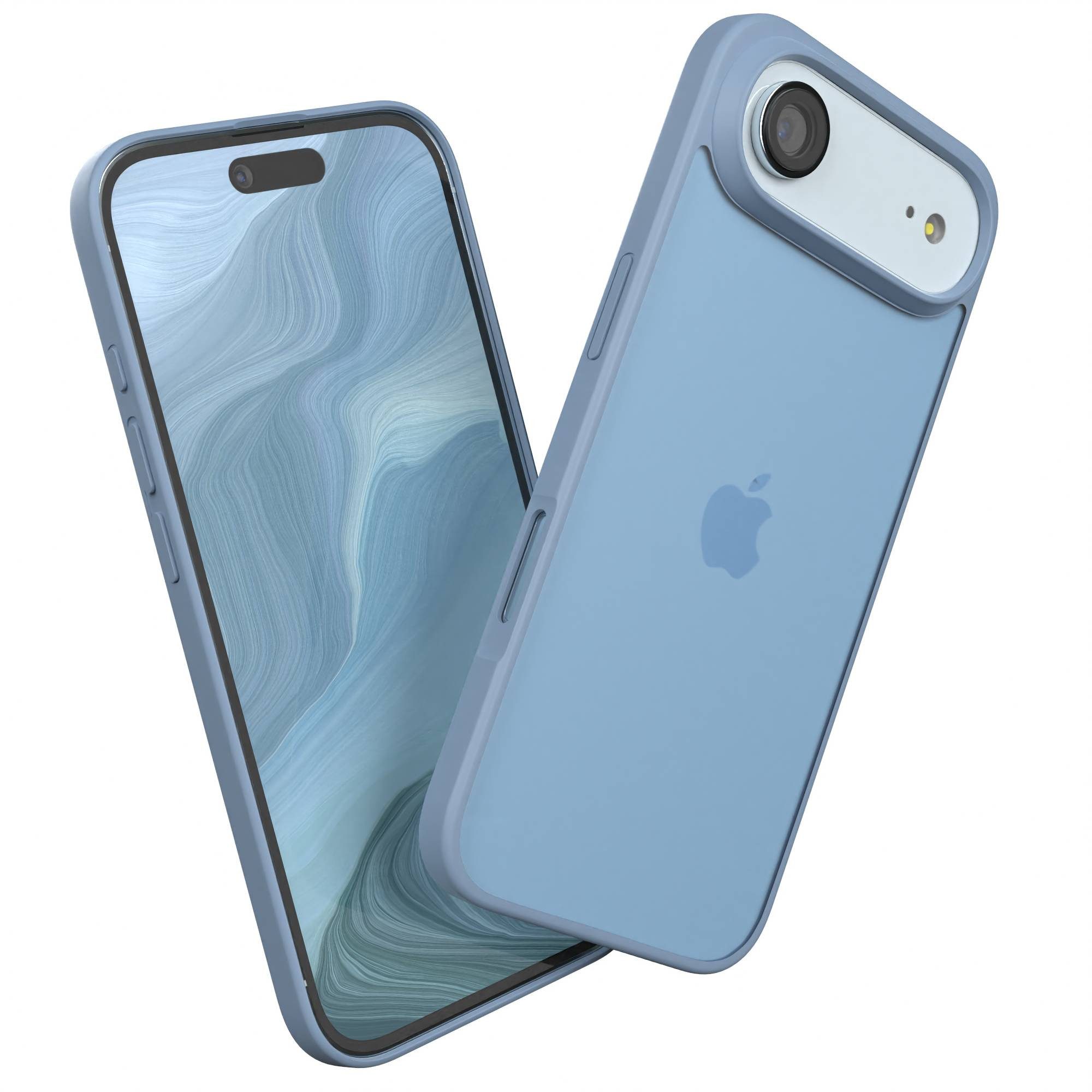 EAZY CASE Handyhülle Outdoor Case für Apple iPhone Air 6,5 Zoll, Hybrid Handyhülle kratzfest Smart Slimcover Transparent Robust Blau