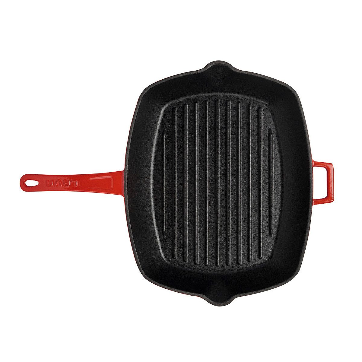 LAVA Grillpfanne LAVA Grillpfanne aus emailliertem Gusseisen, 26 x 32 cm, 2,25 Liter, Gusseisen (1-tlg), emailliertes Gusseisen, backofengeeignet