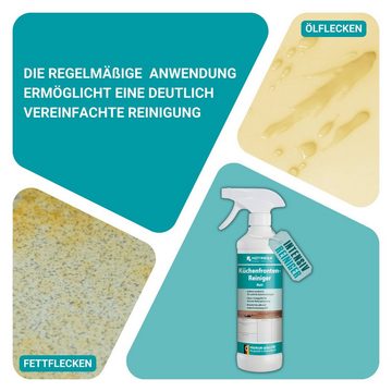 HOTREGA® Küchenfronten Reiniger Entfetter Pflege matt 500ml + Microfasertuch Küchenreiniger