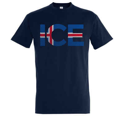 Youth Designz T-Shirt Iceland Herren T-Shirt im Fußball Look mit ICE Frontprint