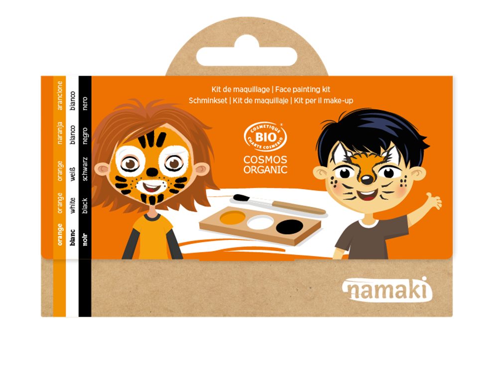 Namaki Theaterschminke namaki Bio Kinderschminke Tiger und Fuchs 3 Farben