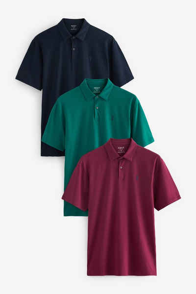 Next Poloshirt Poloshirts aus Jersey im 3er-Pack (3-tlg)