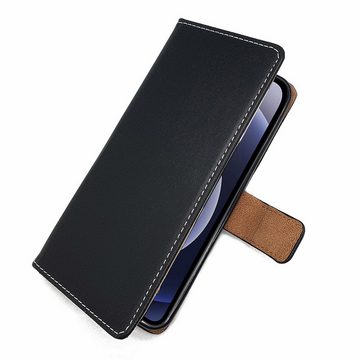 Numerva Handyhülle Bookstyle Etui Handytasche für Xiaomi Redmi Note 9s / Note 9 Pro, Klapphülle Flip Cover Schwarz