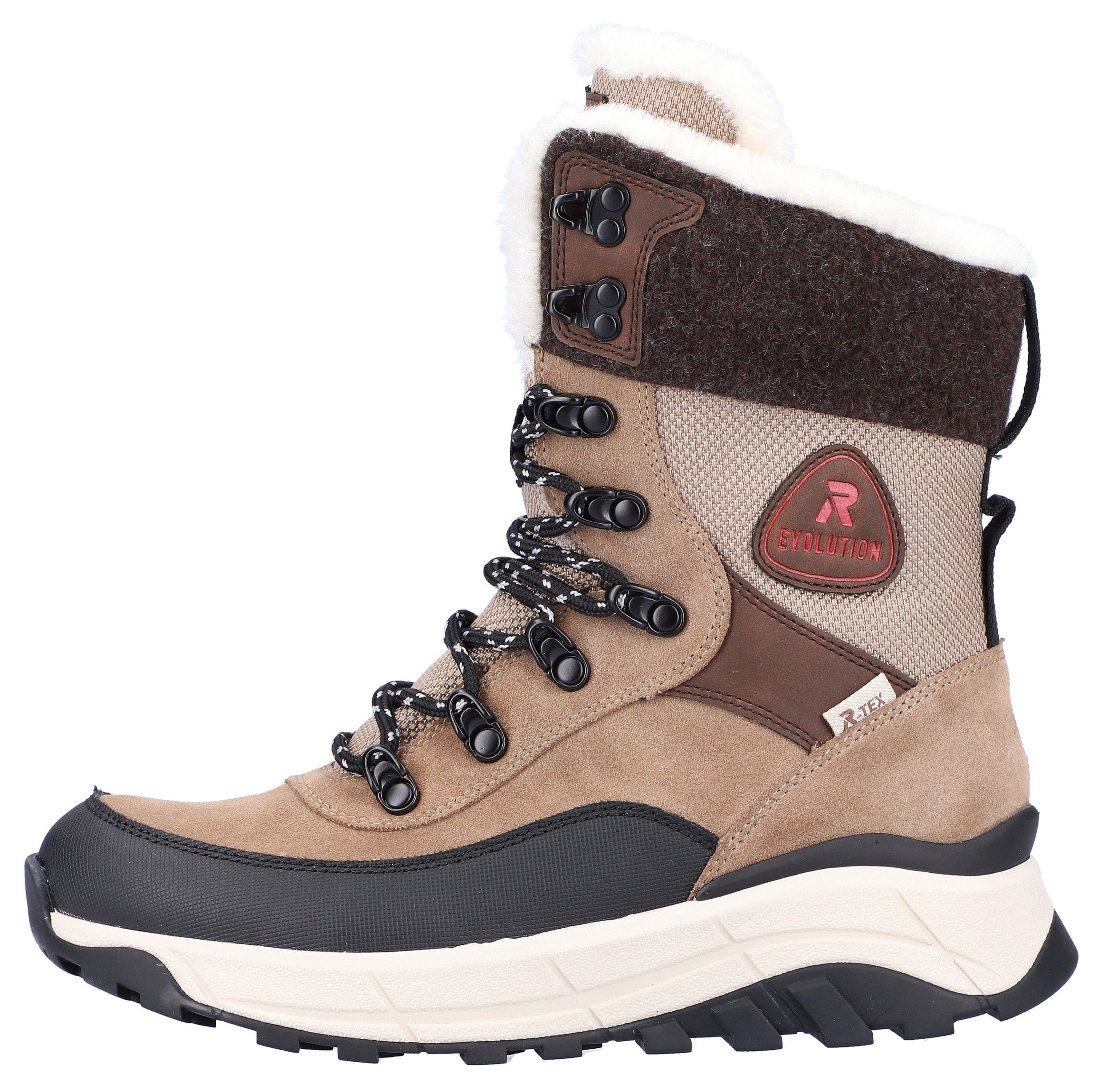 mit Winterboots TEX EVOLUTION Ausstattung taupe-schwarz-kombiniert Rieker