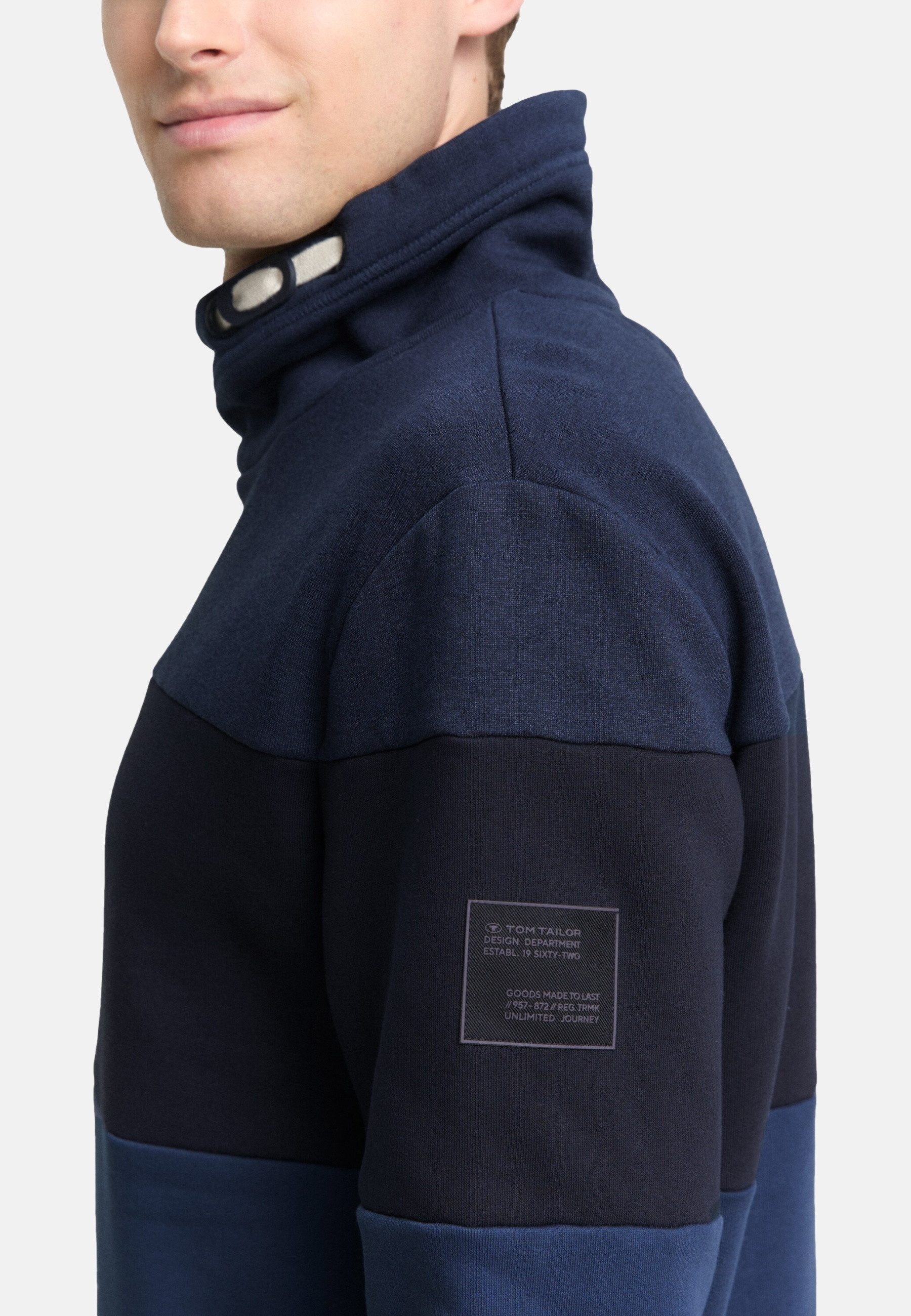 TOM TAILOR Sweatshirt Sweatshirt Pullover ohne Kapuze (1-tlg)