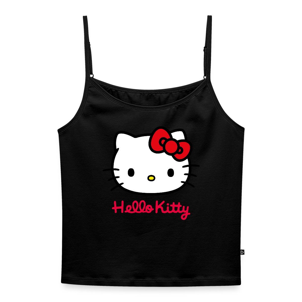 Spreadshirt Spaghettitop Hello Kitty Klassisch Mit Schriftzug Bio Spaghetti Top Damen (1-tlg)