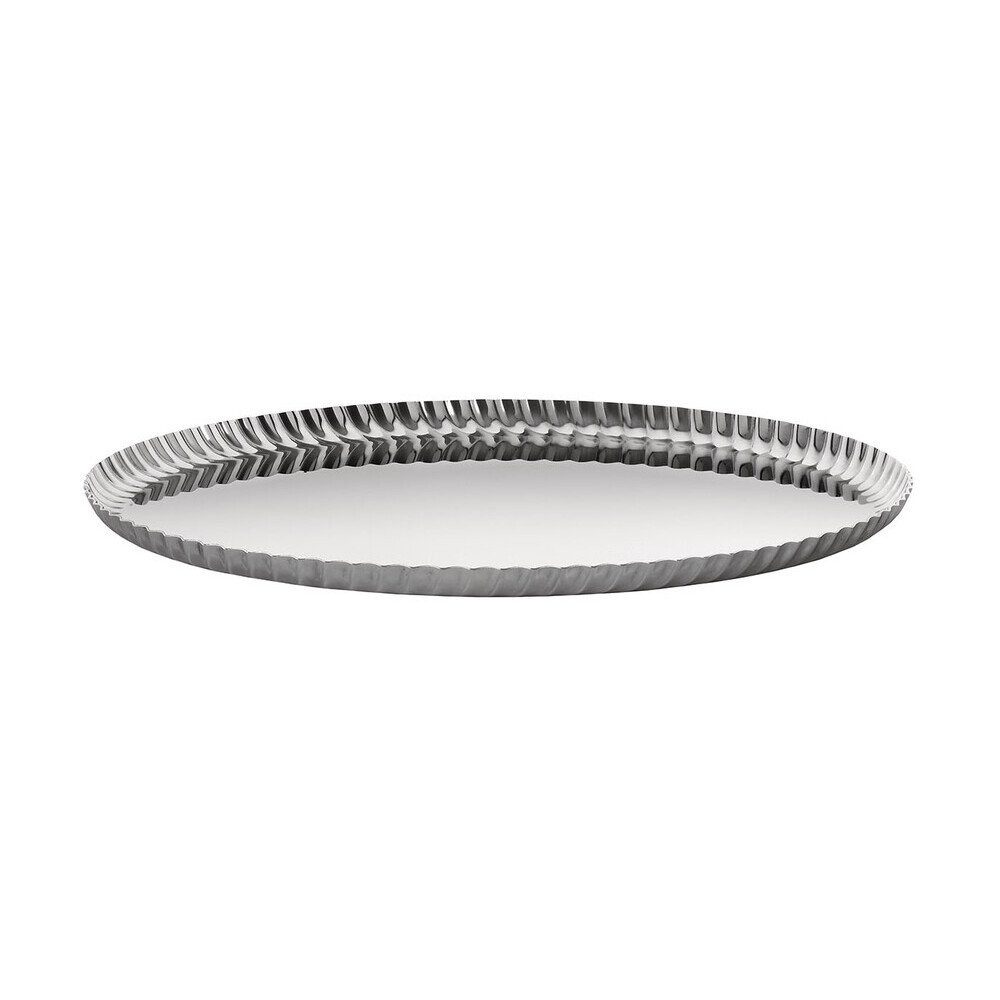 Alessi Tablett Tablett aus Edelstahl 18/10 rund 31x1,5cm, Edelstahl 18/10