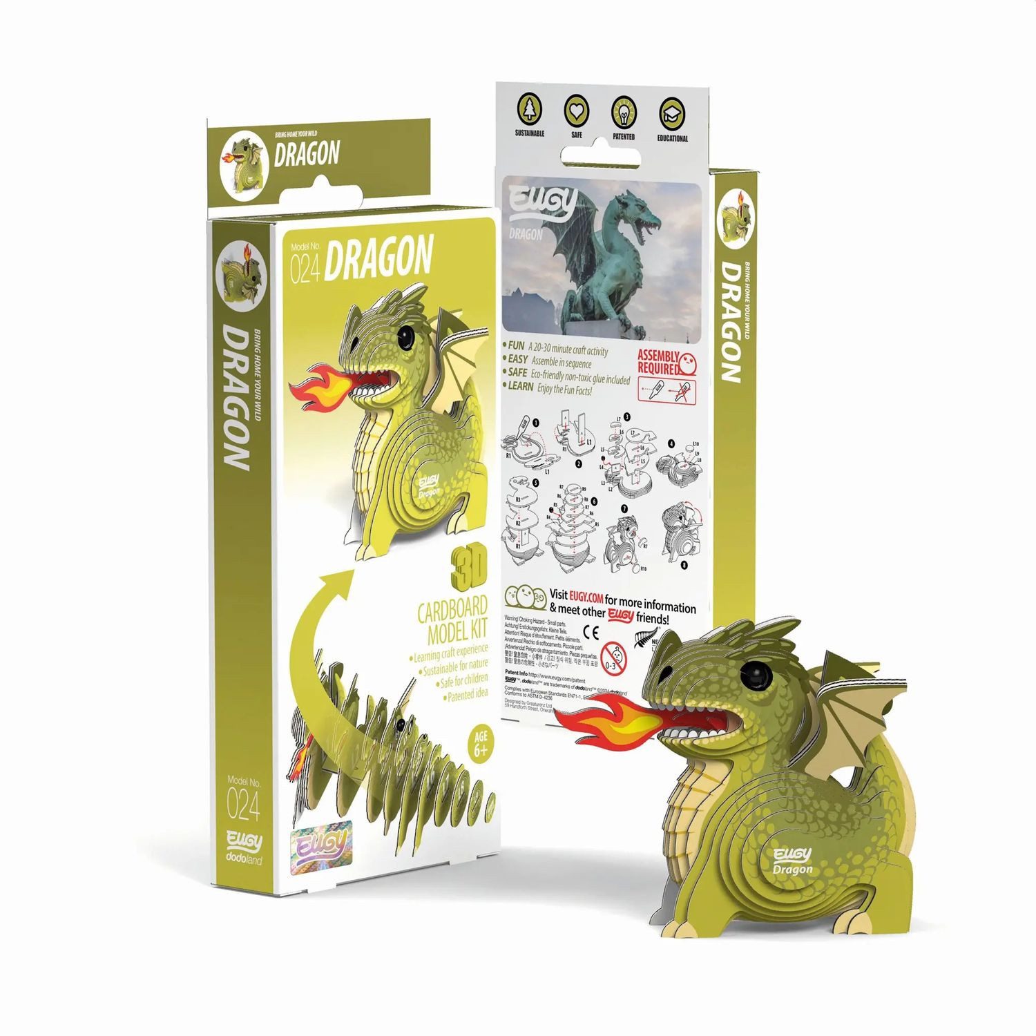 BrainBox Spiel EUGY - 3D Bastelset Drache