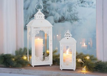 Home affaire Kerzenlaterne Weihnachtsdeko (Set, 2 St), mit filigranen Ornamenten