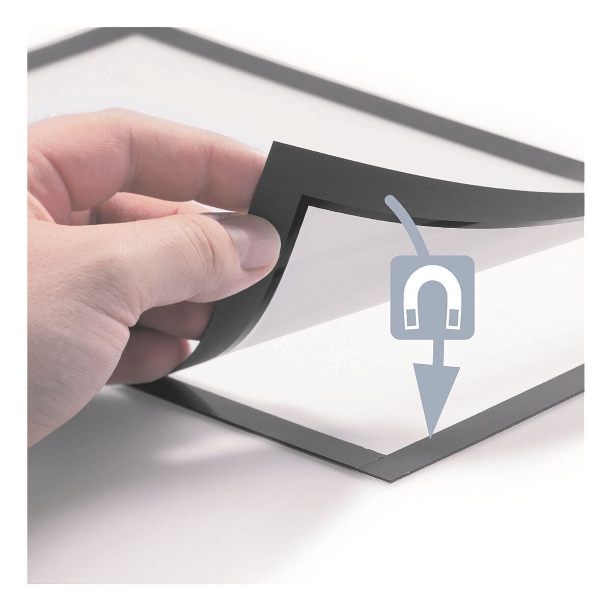 DURABLE Einzelrahmen DURAFRAME® 4872, (2 St), Info-Rahmen selbstklebend mit Magnetdeckel