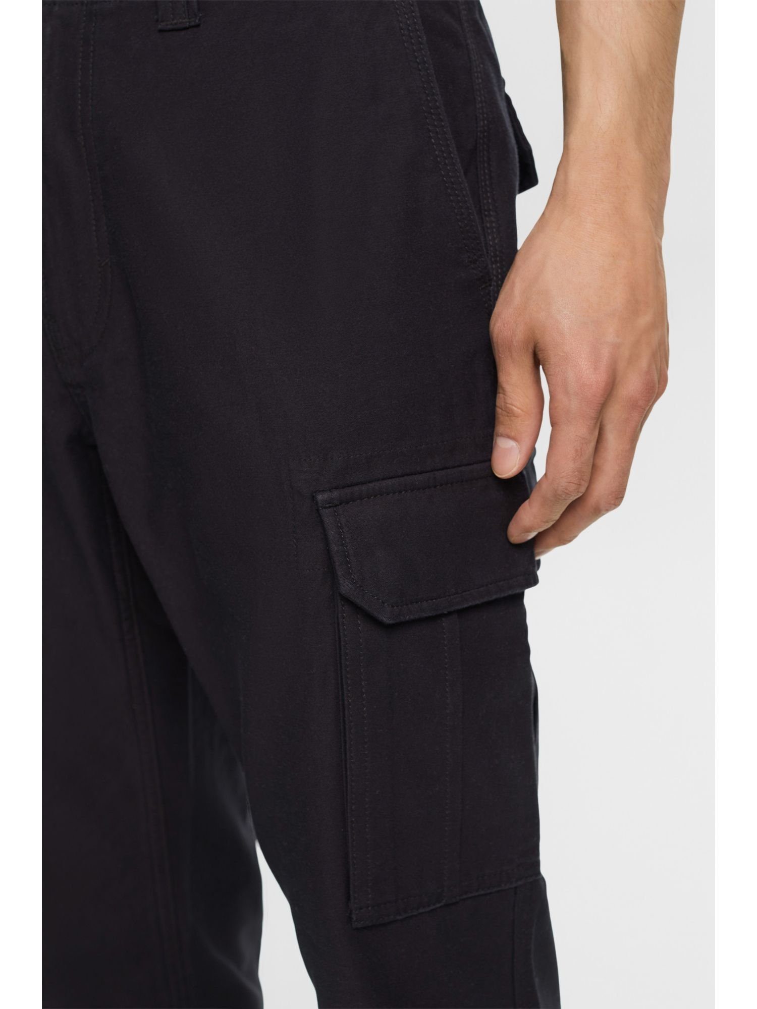 aus Esprit Cargohose Baumwolle Cargohose BLACK