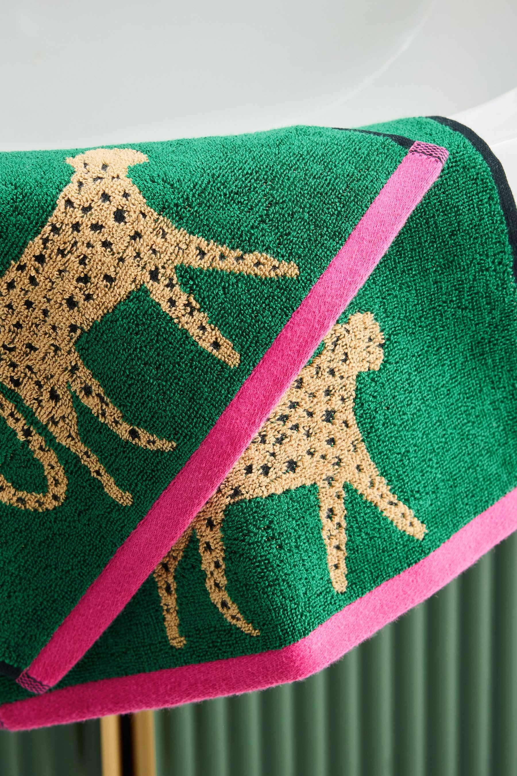 Next Handtuch 2er-Set Waschlappen aus 100 % Baumwolle, Gepard, (2-St)
