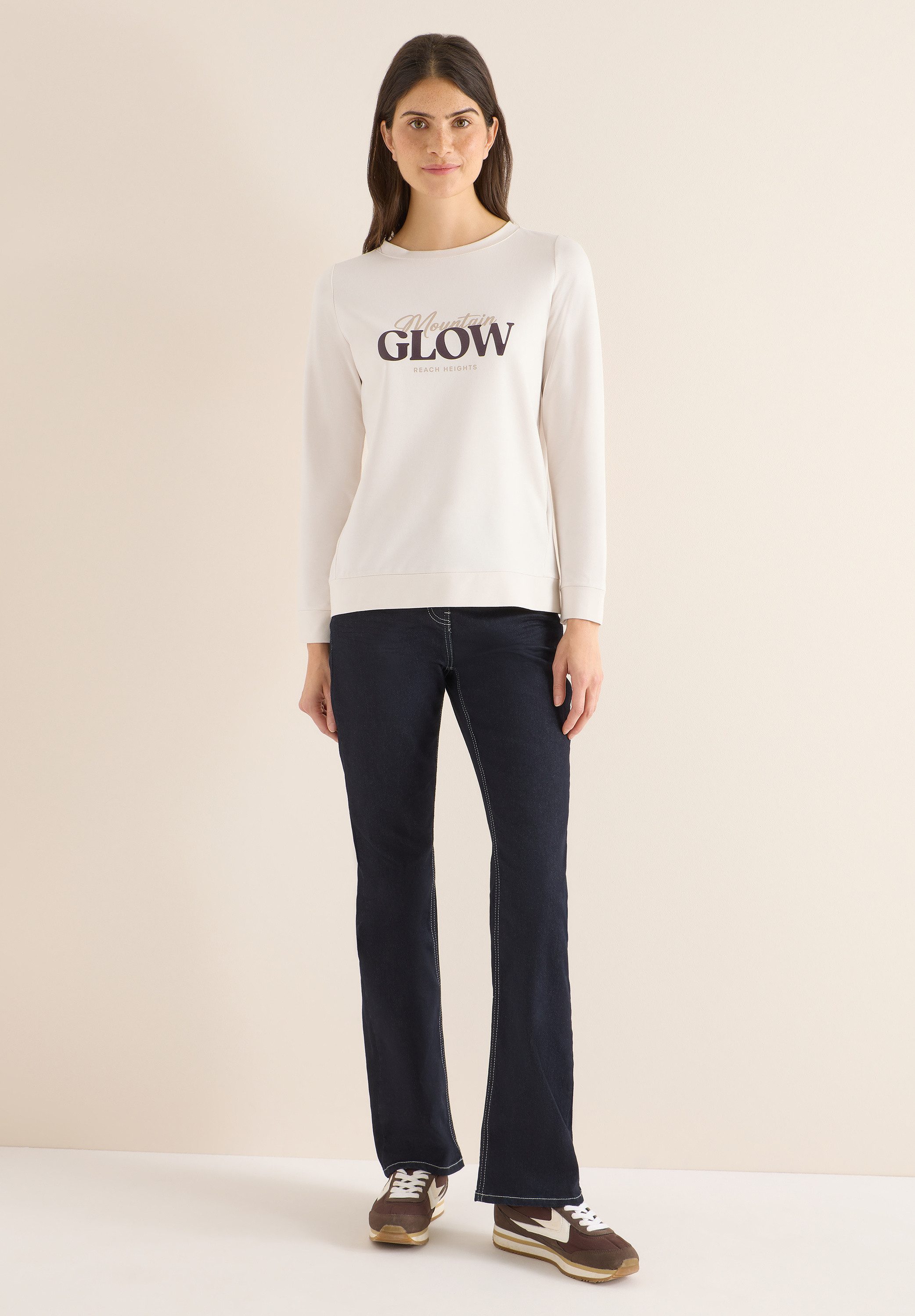 CECIL Langarmshirt aus softem Materialmix