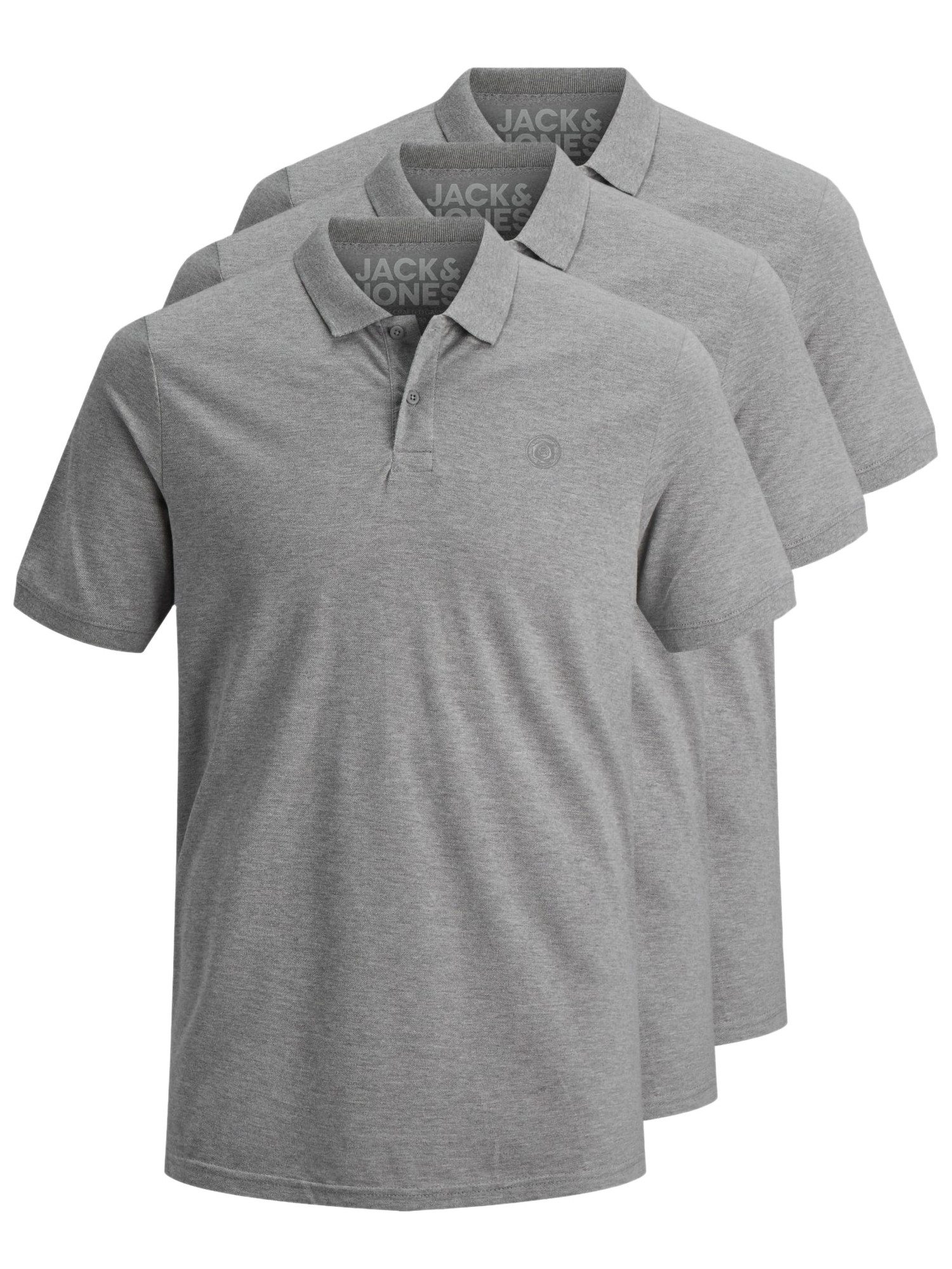 Jack & Jones Poloshirt Basic (3-tlg., 3er Pack) slimfit / figurbetont geschnitten