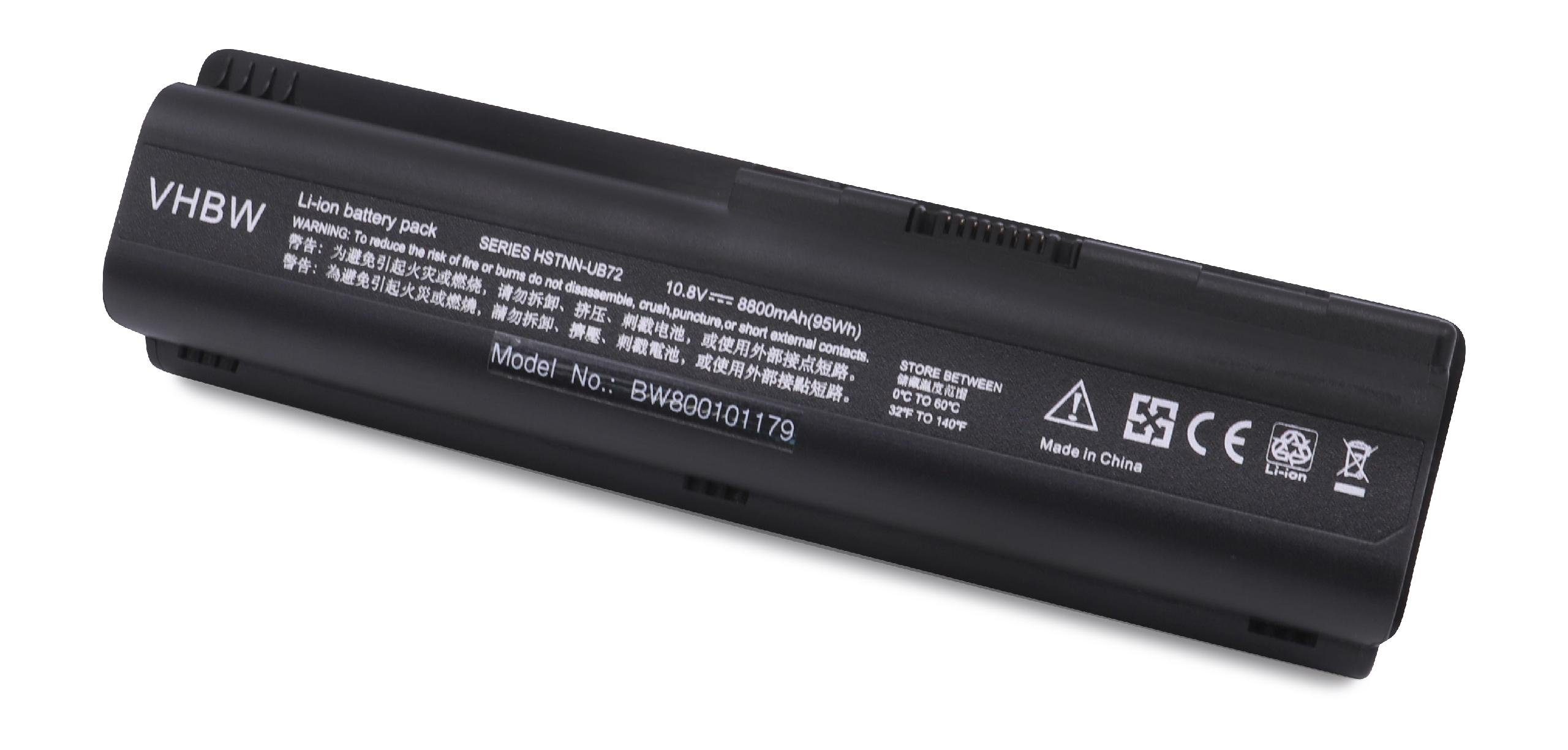 Li-Ion) HSTNN-CB72, 8800 Notebook / Baugleiche HSTNN-C52C, HP vhbw Originalteilebezeichnung mAh HSTNN-CB73 10,8V, für Netbook (8800mAh, HSTNN-C51C, Laptop-Akku Ersatz für