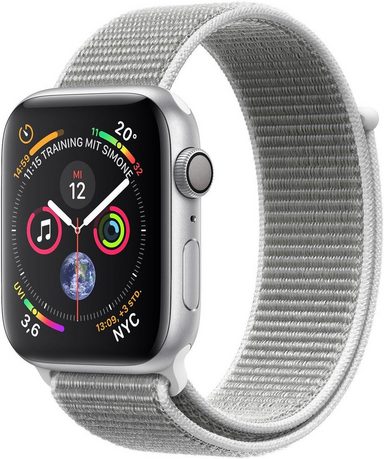 Apple Series 4 GPS, Aluminiumgehäuse mit Sportarmband Loop 44mm Watch (watchOS 5) online kaufen