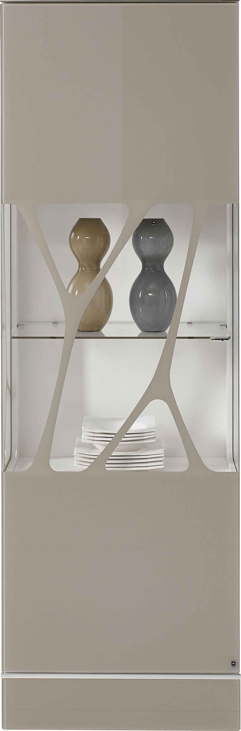 LEONARDO Glasvitrine »CUBE« mit Genetics, wahlweise mit Beleuchtung, Höhe 192 cm