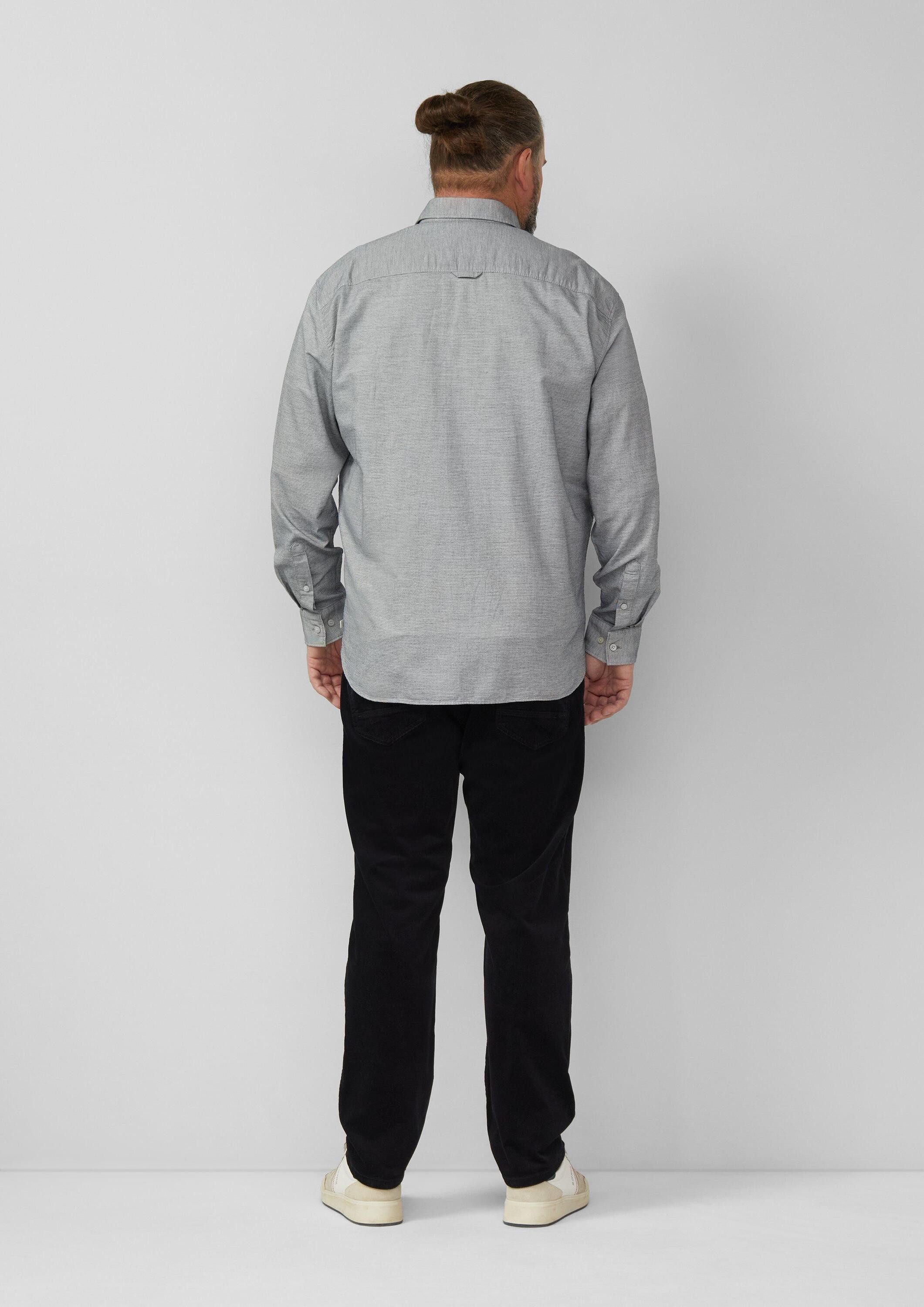 s.Oliver Langarmhemd Hemd Regular Fit: Gemustertes Langarmhemd mit Kentkragen