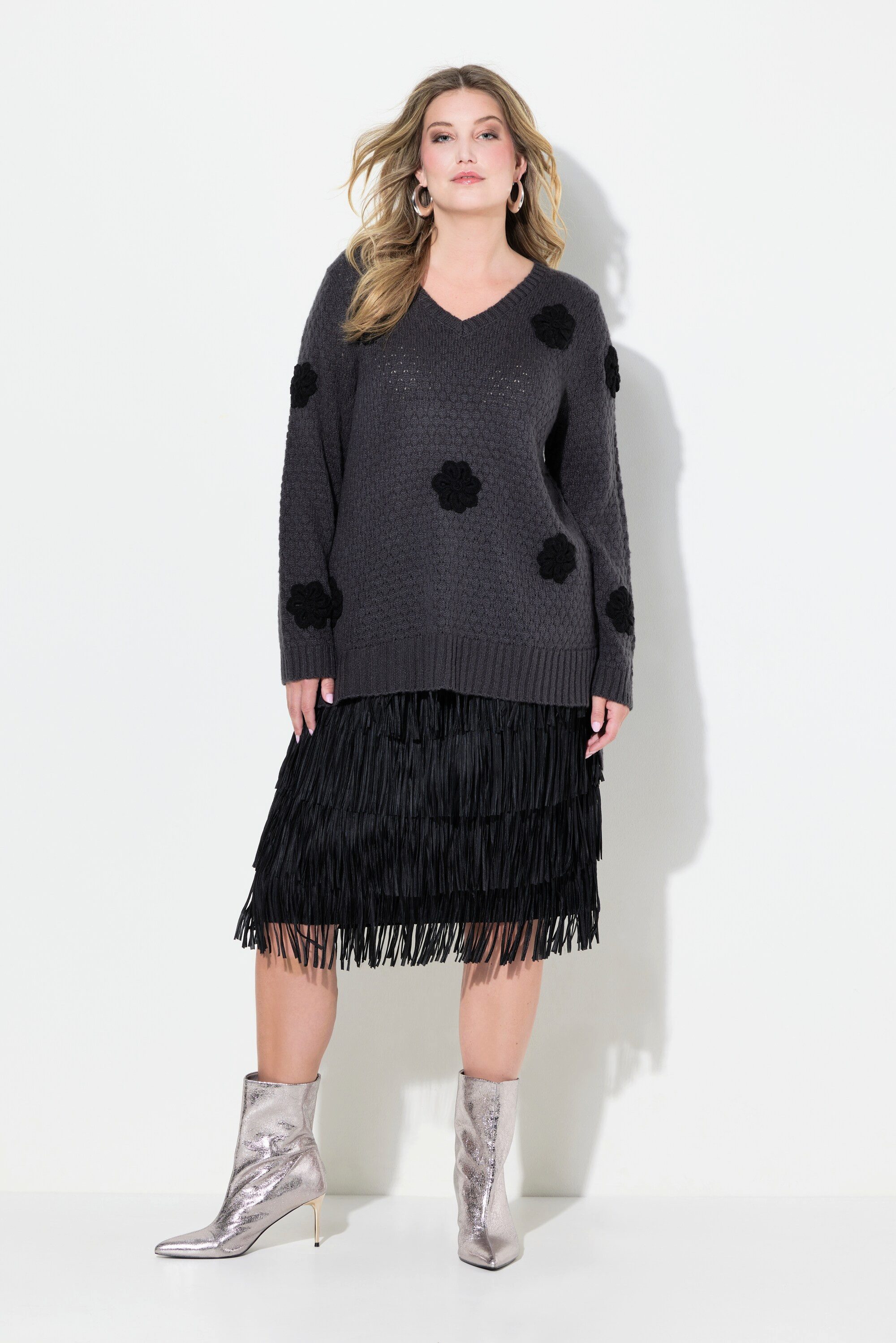 MIAMODA Strickpullover Pullover Classic Fit 3D günstig online kaufen