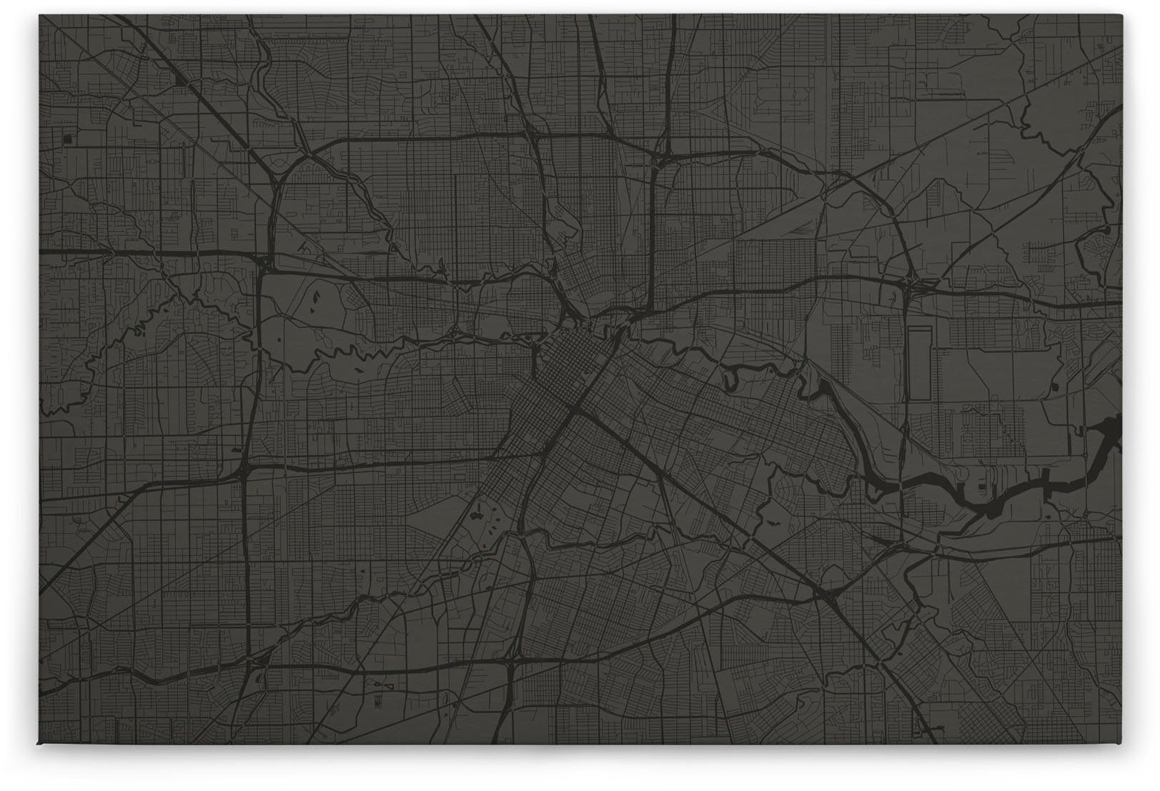 Schwarz Karte A.S. Modern metropolitan, Leinwandbild Bild Création Keilrahmen (1 Stadtplan St),