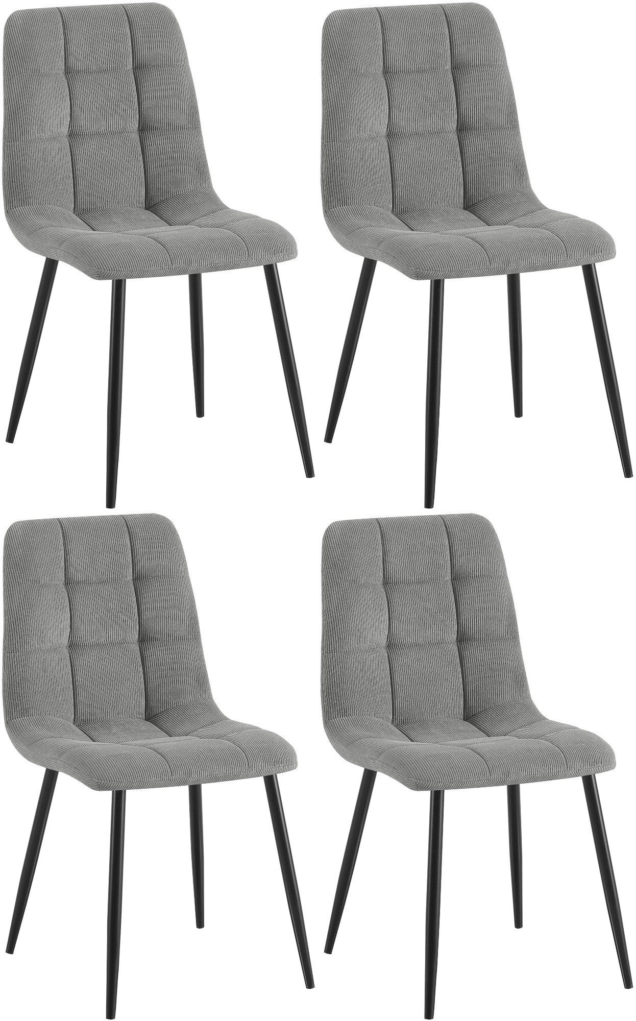 CLP Esszimmerstuhl Tilde (4er Set, 4 St), mit Rückenlehne, Metallgestell, b günstig online kaufen