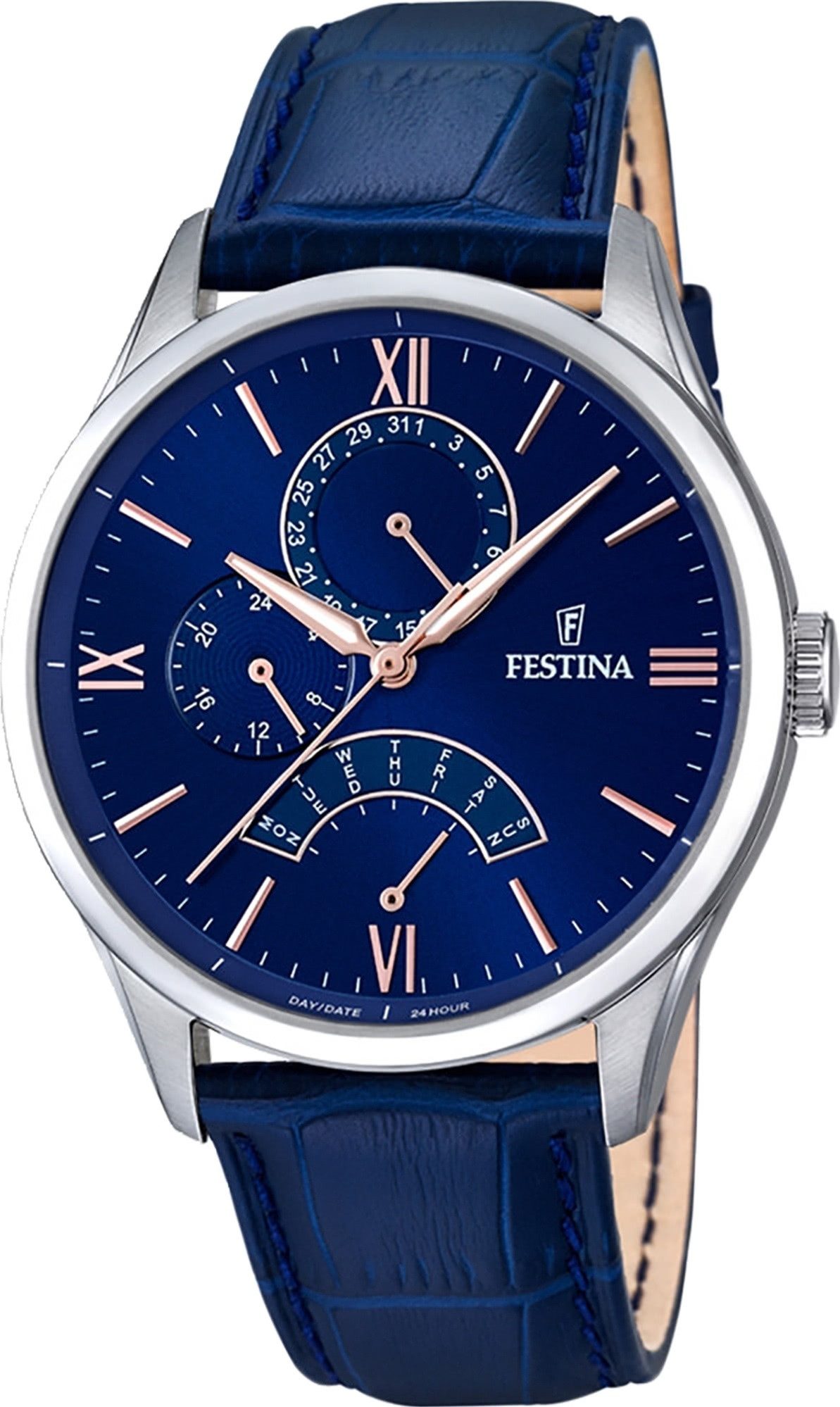 Multifunktionsuhr Festina Herrenuhr Analog-Quarz blau
