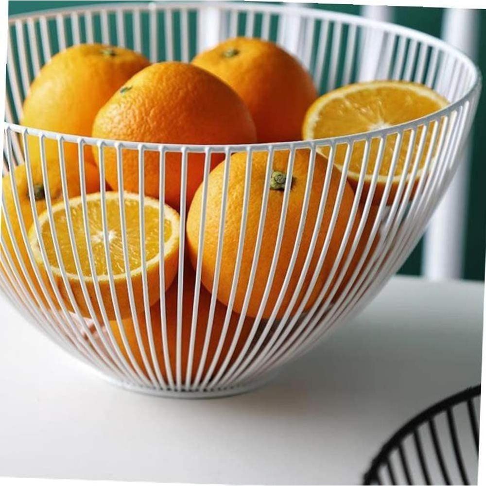 Metalldraht Basket,Obstschale WEISS1 Fruit Jormftte aus Obstschale