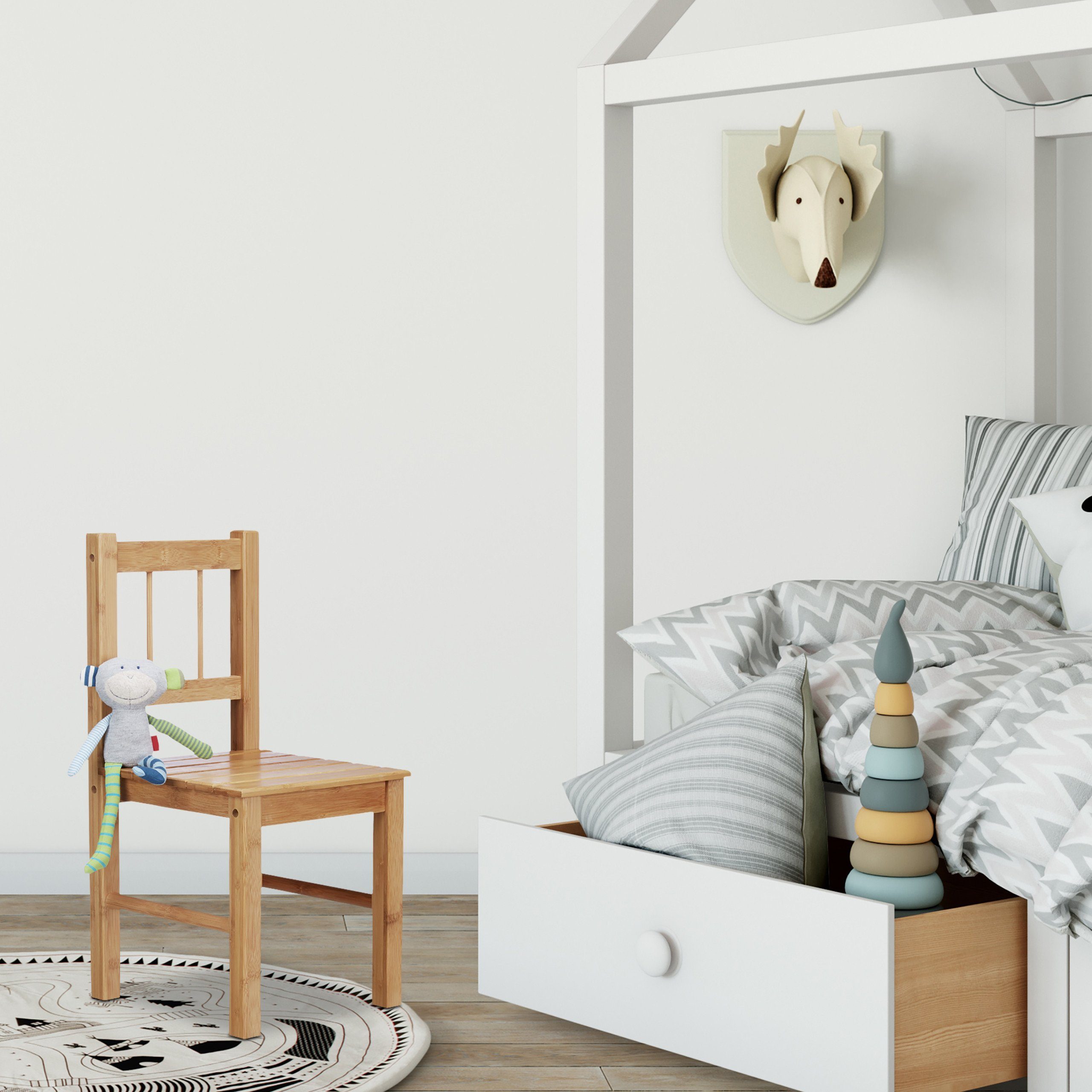 relaxdays Kinderstuhl Deko Stuhl Bambus günstig online kaufen