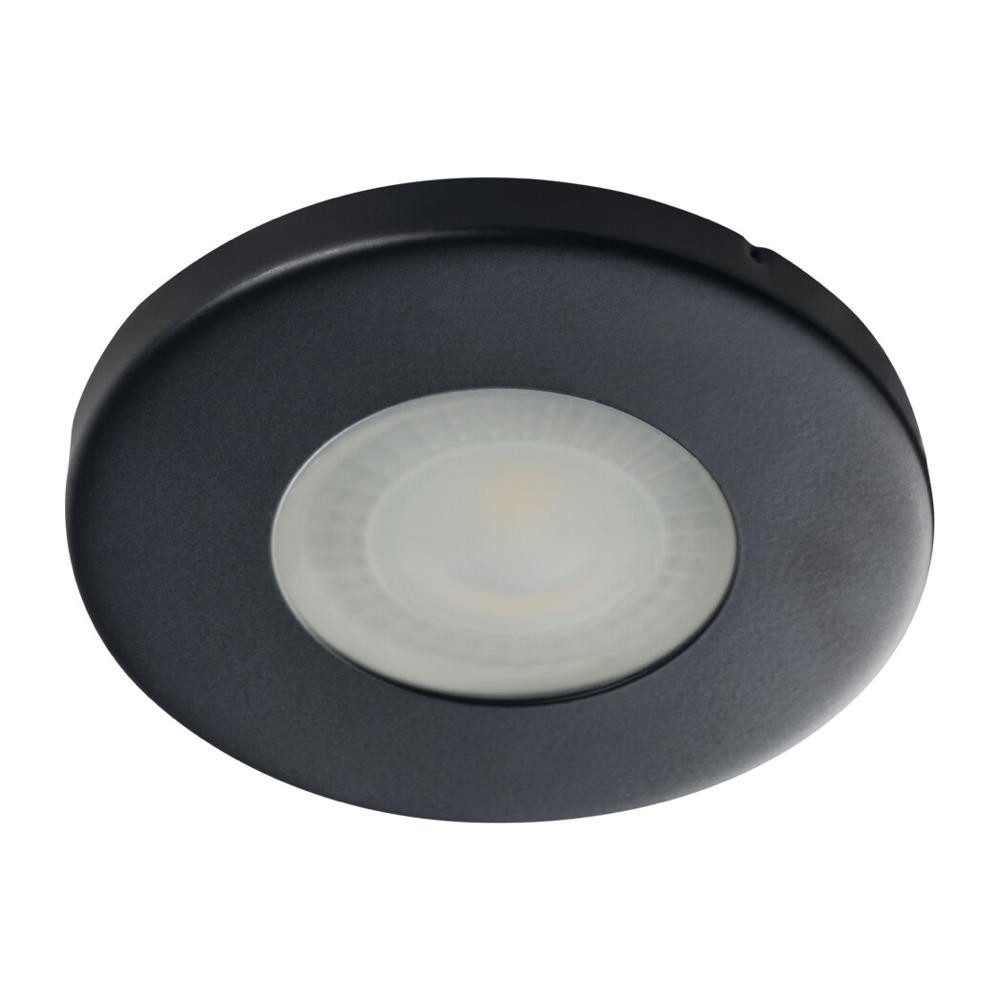 Kanlux Einbauleuchte Deckeneinbauleuchte Marin in Schwarz-matt GU5,3 IP44