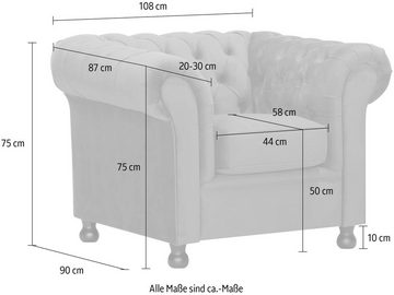 Home affaire Sessel Chesterfield Home, mit edler Knopfheftung und typischen Armlehnen