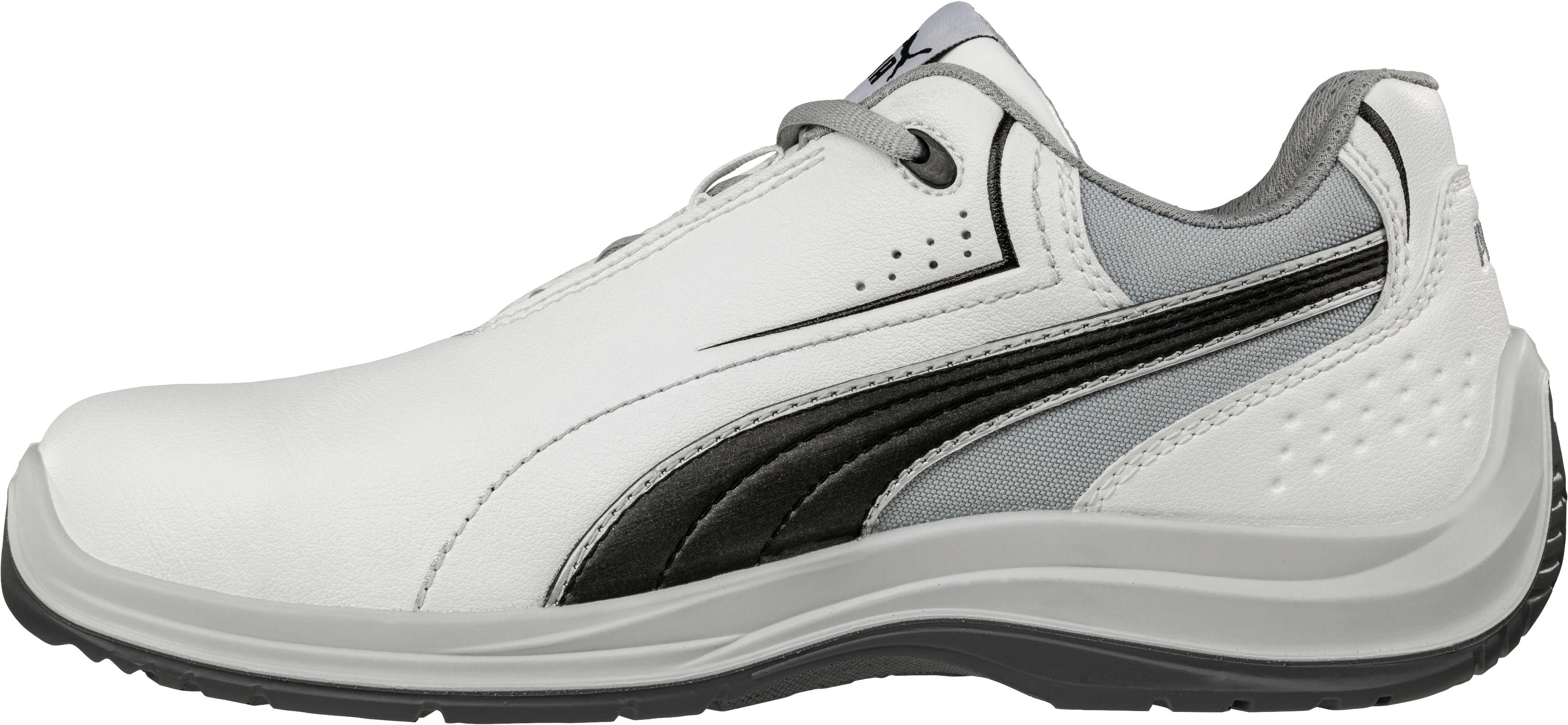 PUMA Safety TOURING rutschfest und S3, LOW WHITE Sicherheitsschuh durchtrittsicher