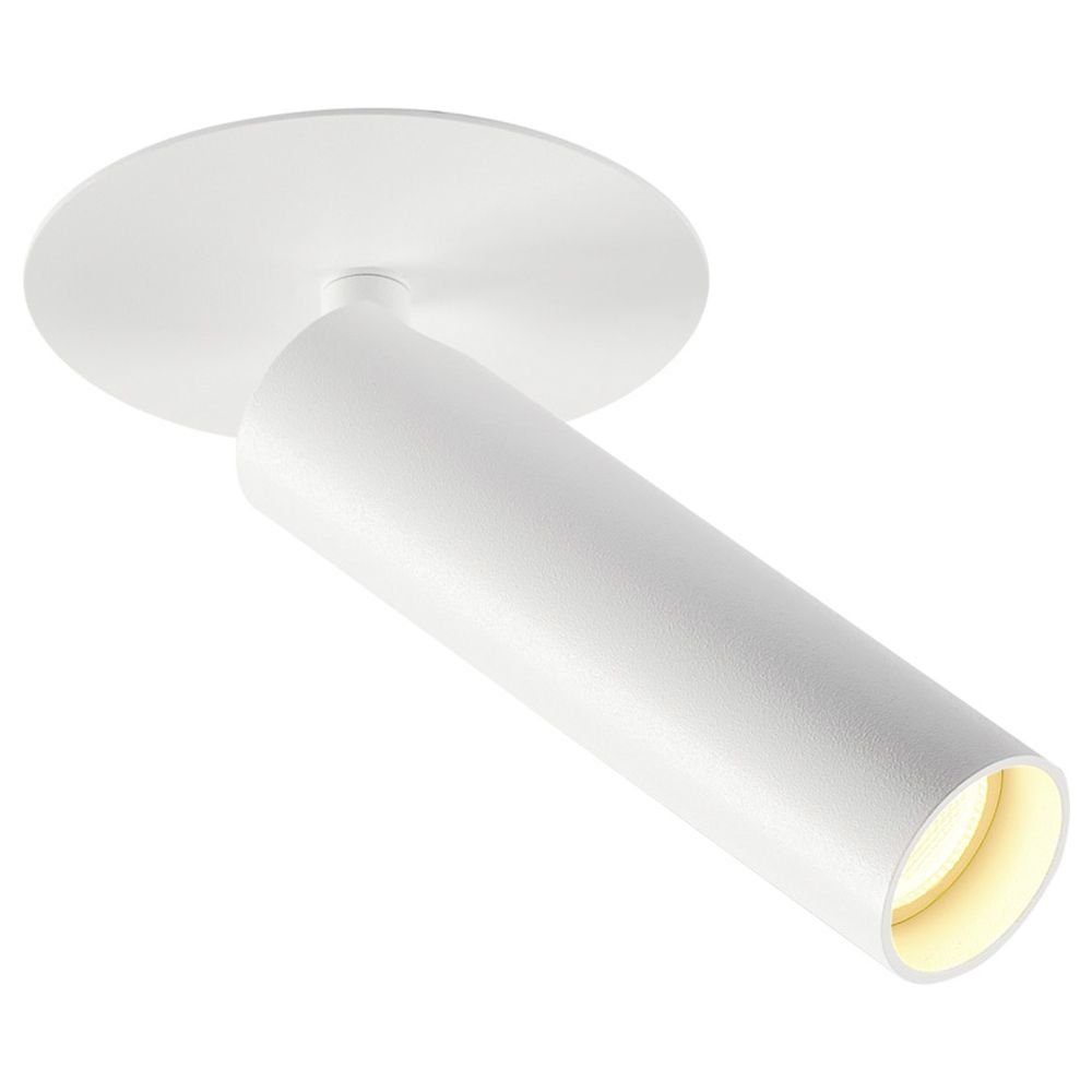 SLV LED Einbauleuchte Einflammige Einbauleuchte Karpo in weiß, besonders flache Anbringung, keine Angabe, Leuchtmittel enthalten: Ja, fest verbaut, LED, warmweiss, Einbaustrahler, Einbauleuchte