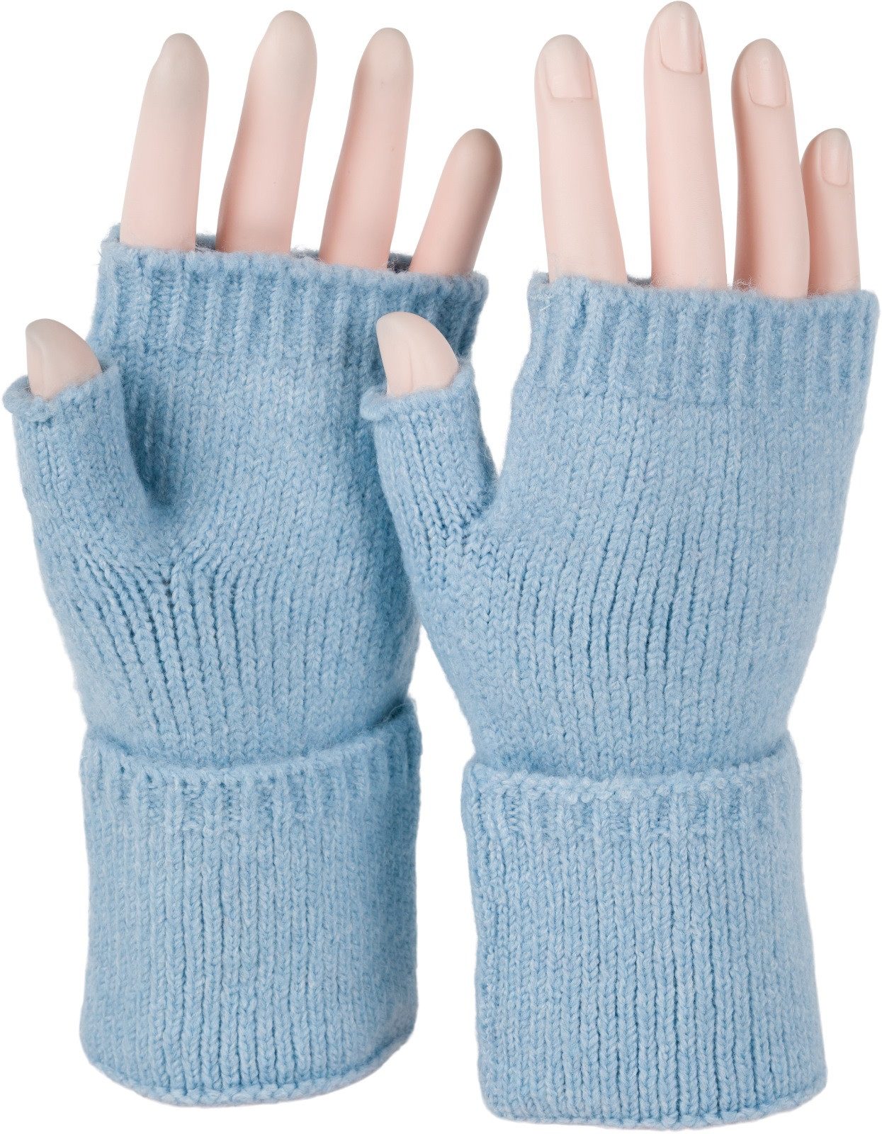 styleBREAKER Strickhandschuhe Fingerlose Strickhandschuhe Einfarbig (1-St)