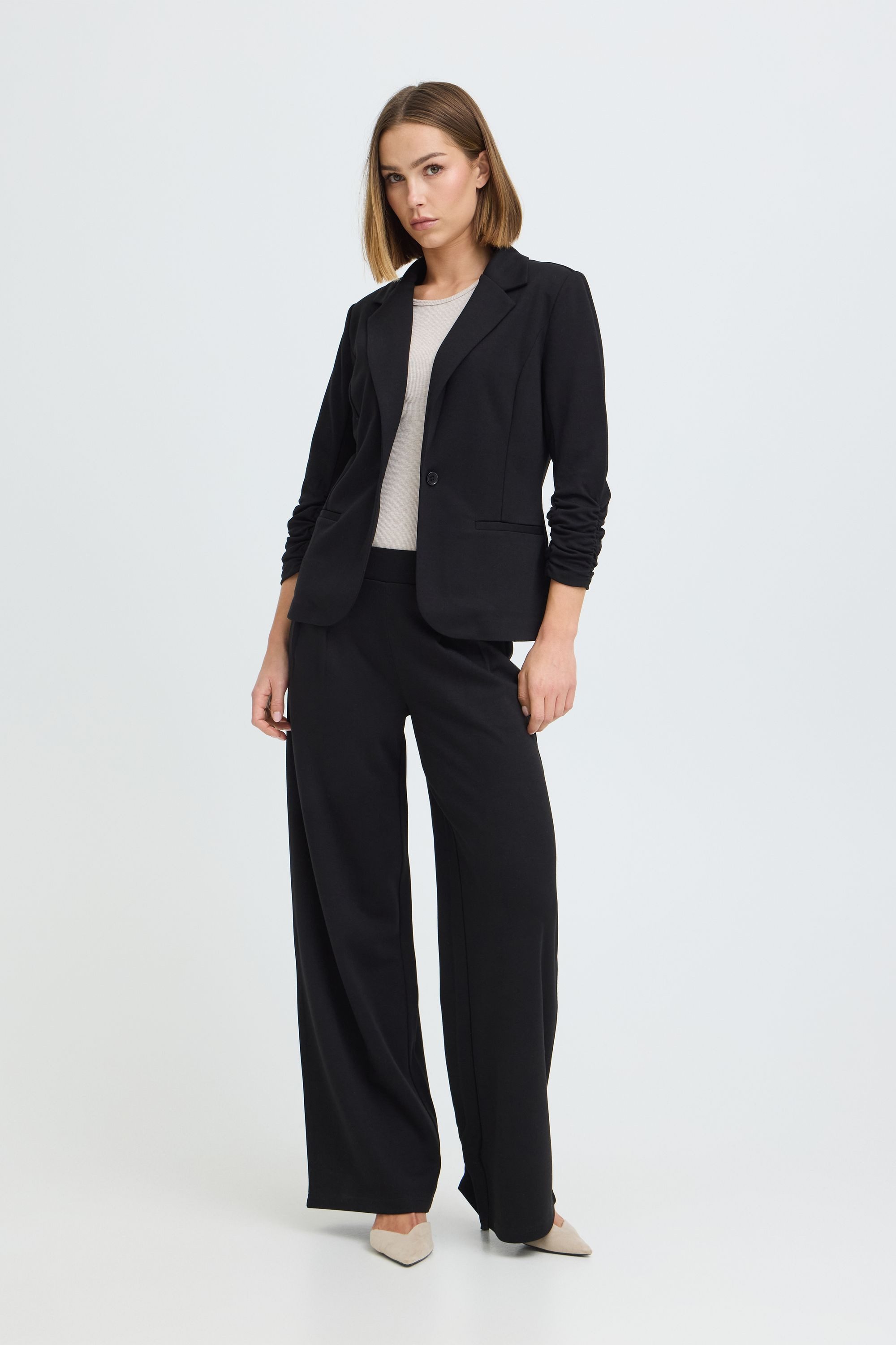 OXMO Jackenblazer OXNTanja Modischer Blazer mit geriffelten Ärmeln
