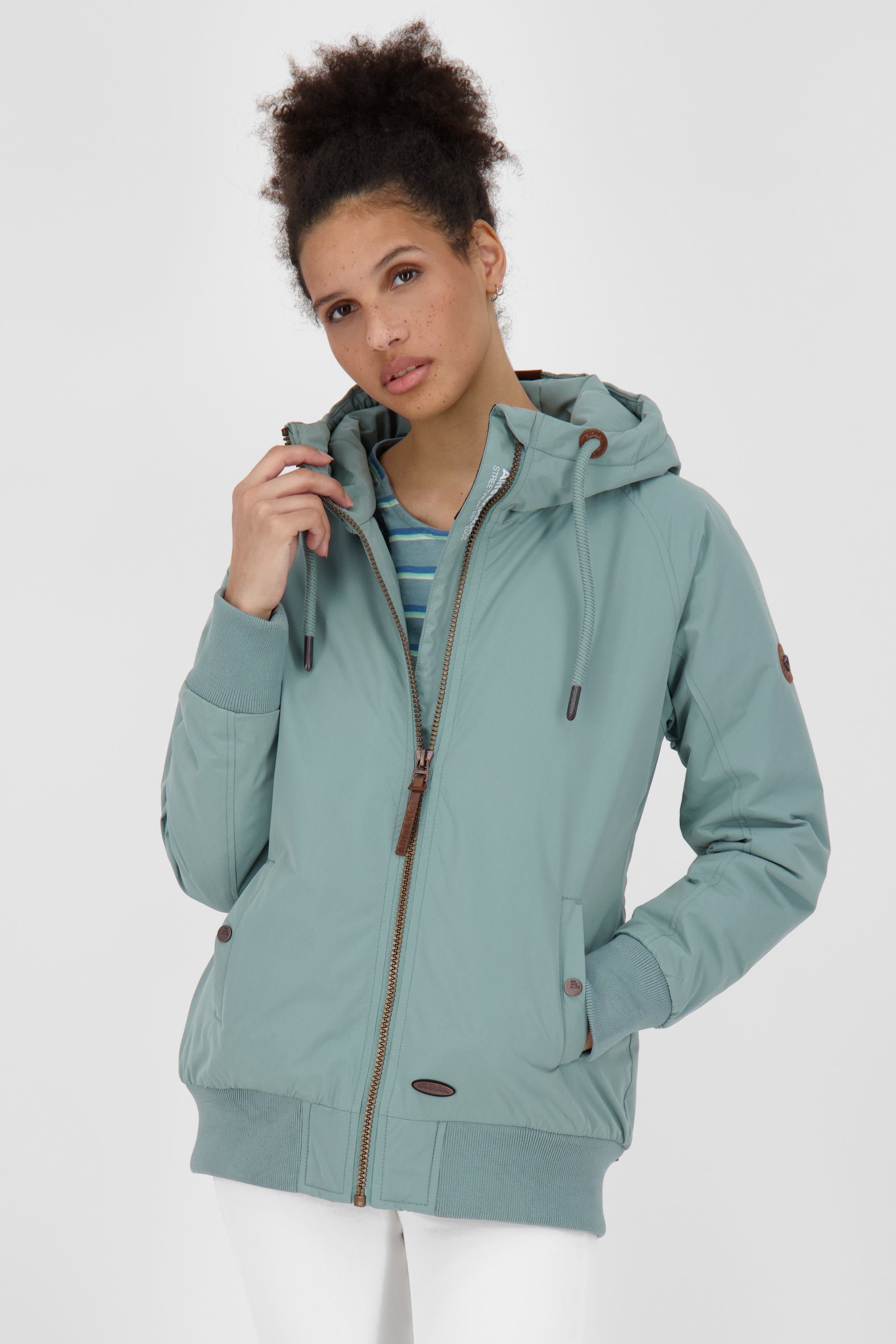 Alife & Kickin Winterjacke JohannaAK A Jacket Damen Winterjacke, gefütterte Jacke pacific