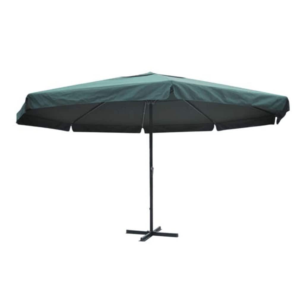 vidaXL Sonnenschirm Sonnenschirm Grün Aluminium 500 cm