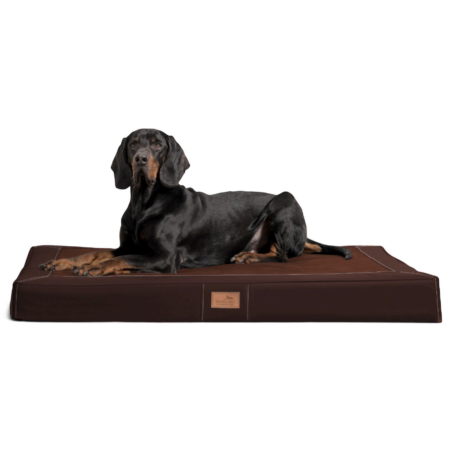 tierlando® Tierbett OSCAR VISCO Orthopädische Hundematratze Kunstleder Velours