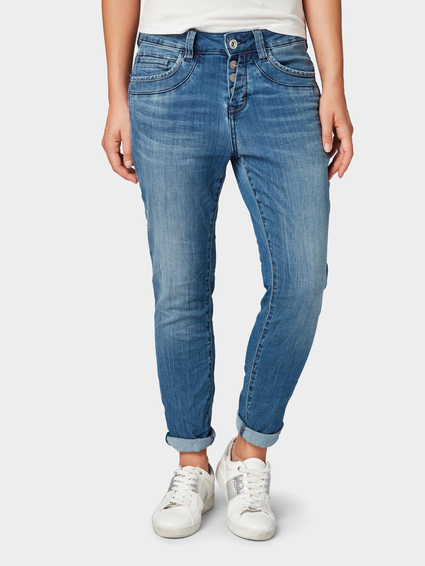 TOM TAILOR SlimfitJeans »Tapered Relaxed Ankle Jeans« online kaufen