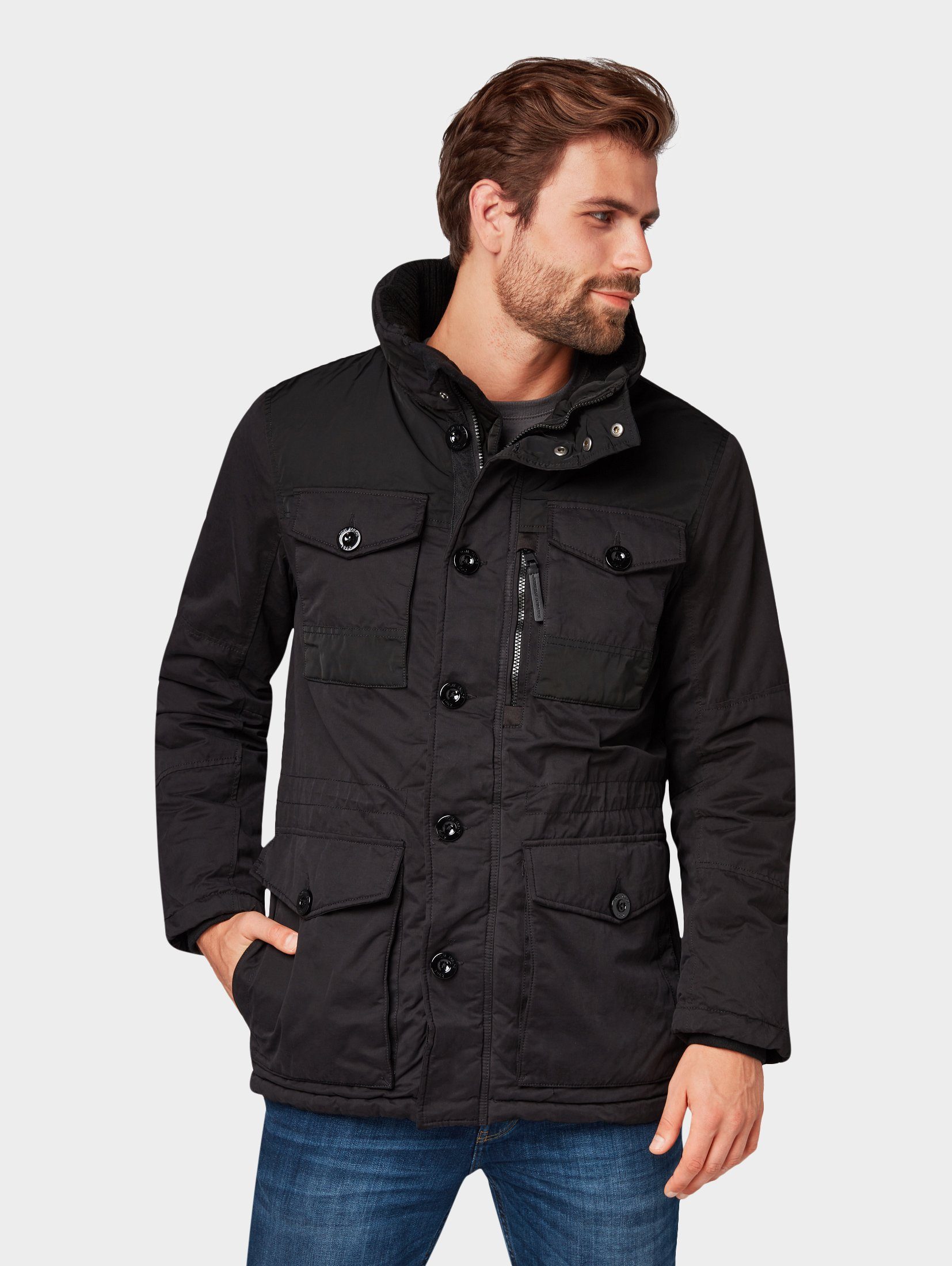 TOM TAILOR Fieldjacket »Jacke im Materialmix« OTTO