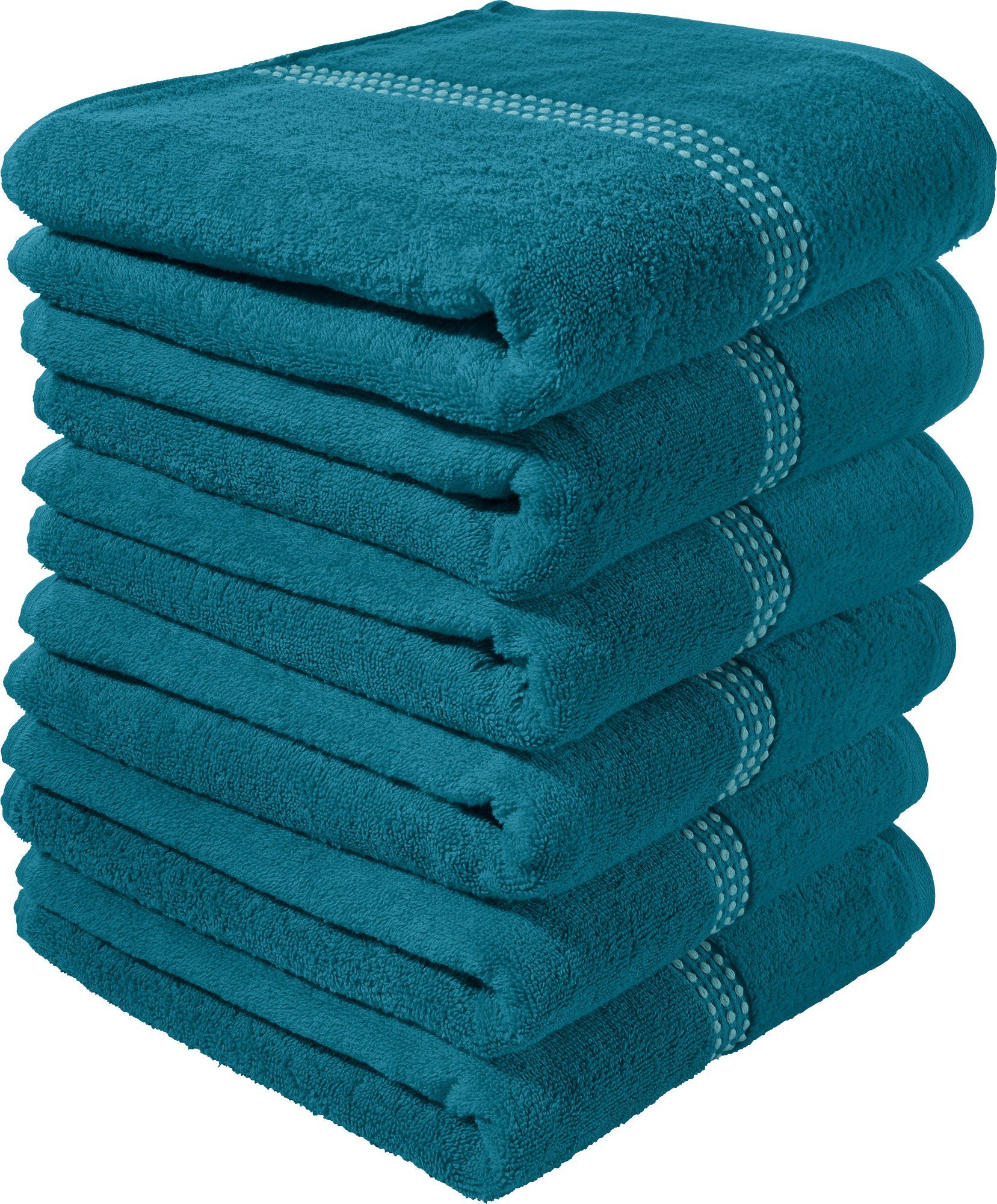 Erwin Müller Handtuch Handtuch "Mannheim" 6er-Pack, Frottier/Velours-Frottier, Walk-Frottier Uni