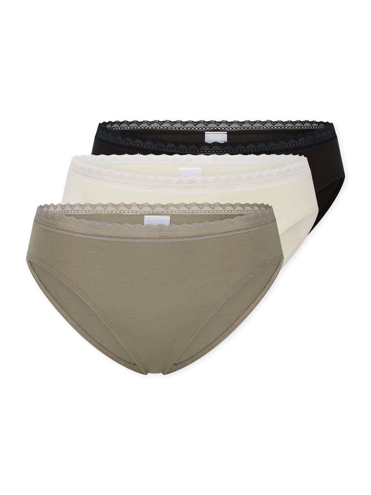 Schiesser Rioslip Modern - 3-Pack - hoher Tragekomfort - perfekte Passform - feminin (3-St) 3er-Pack Multipack Damen Sparpack Unterhose Unterwäsche Baumwolle