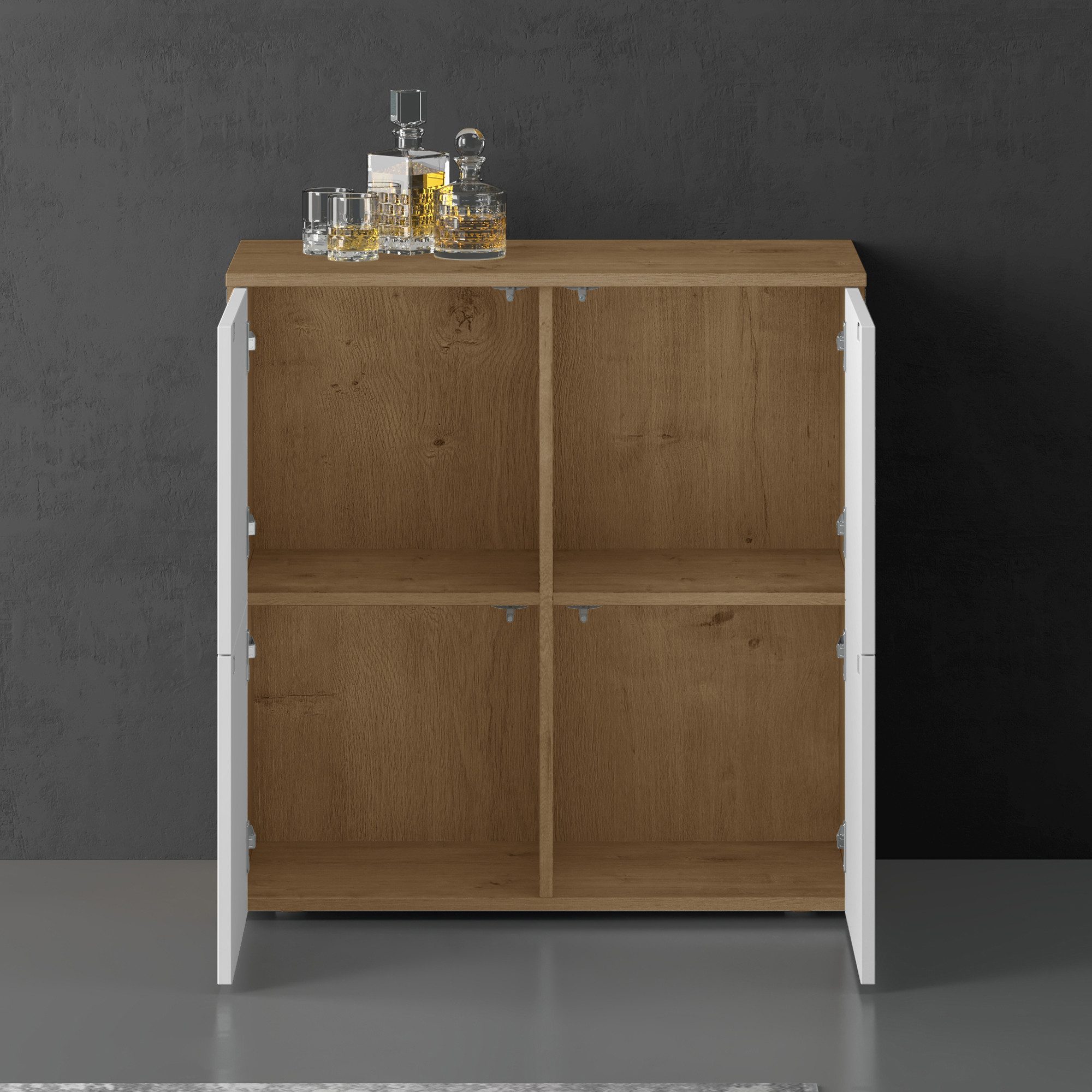 doporro Sideboard Kommode Möbel Mehrzweckschrank Push-to-Open Aufbewahrungsschrank – Bild 5 von 5